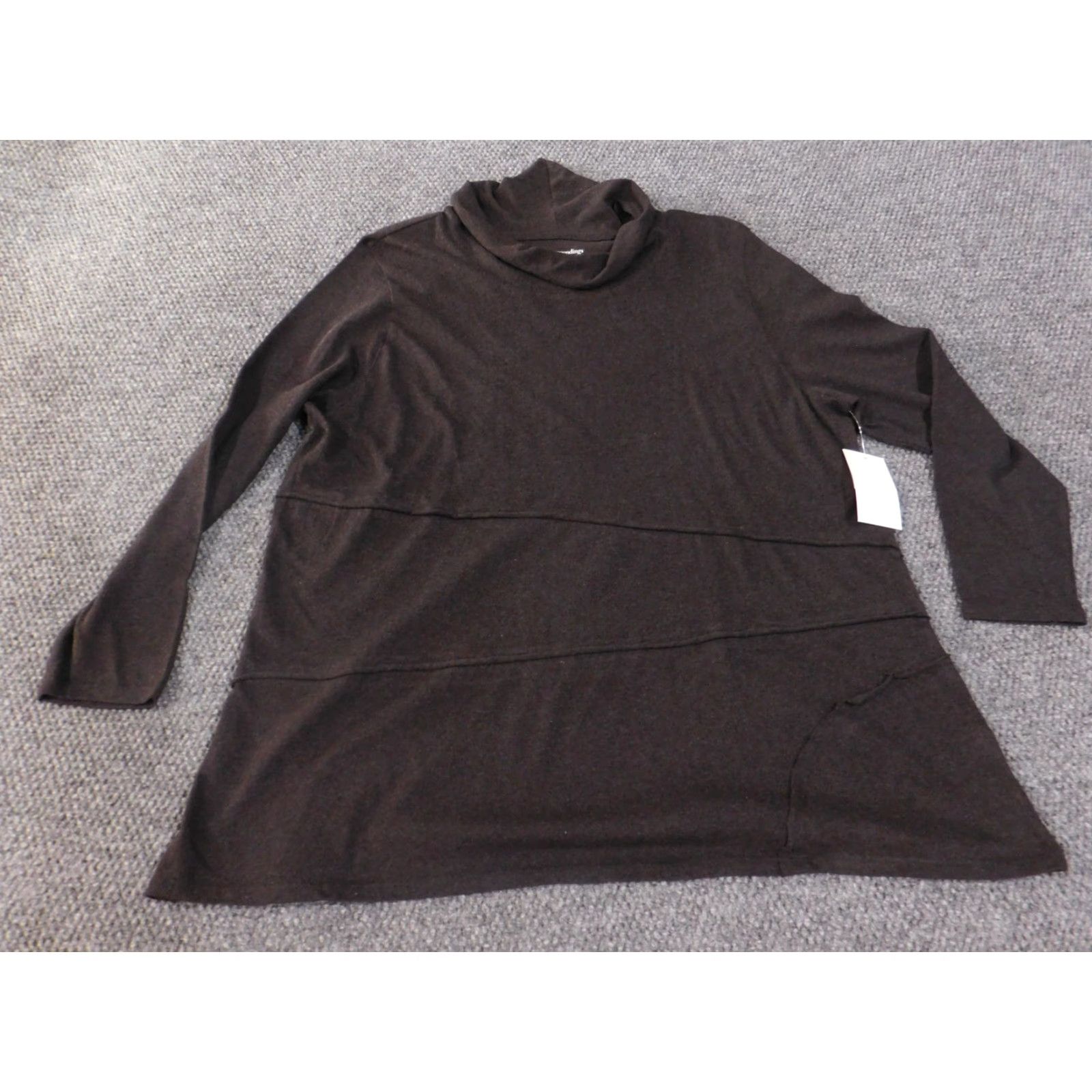 Soft Surroundings Soft Surroundings SweatER Womens 2XL Black Cowl Neck Long Sleeve Tunic Pullover Layered Knit Top Size XXL / US 16-18 / IT 52-54 - 2 Thumbnail