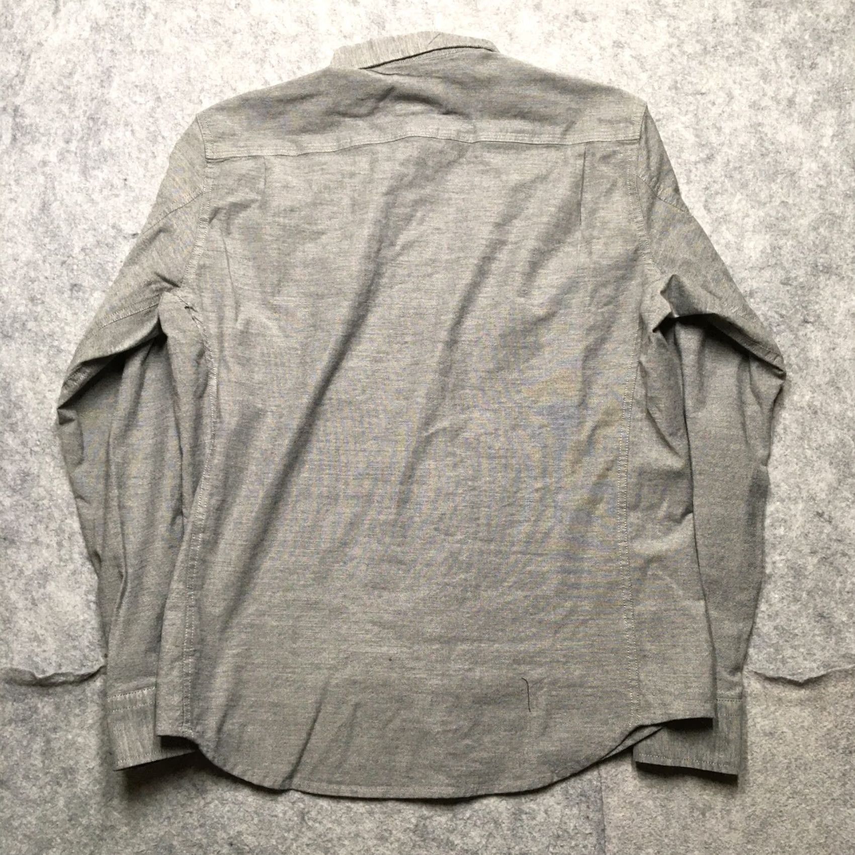 Vintage DU/ER Button-Down Shirt Mens L Gray Cotton Blend Knit 9-to-9 Performance Casual Dress Shirt Regular Size US L / EU 52-54 / 3 - 6 Thumbnail