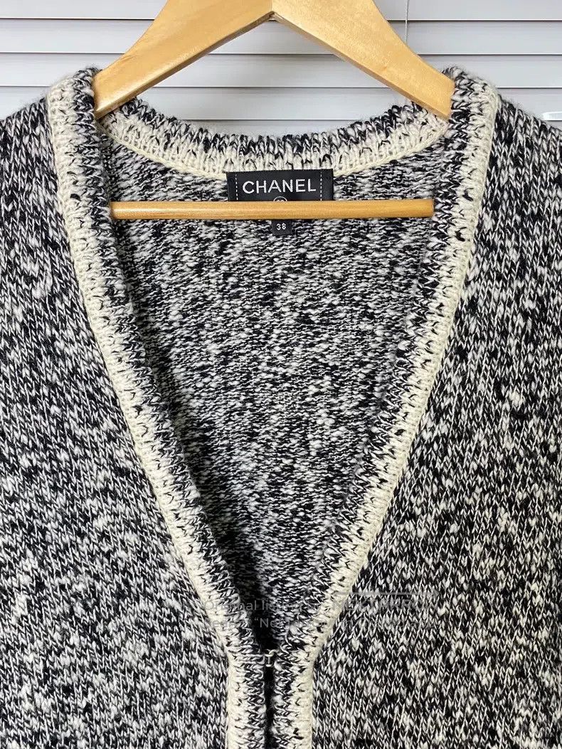 Chanel Chanel Black and white colour-block knitted cardigan coat Size XS / US 0-2 / IT 36-38 - 3 Thumbnail