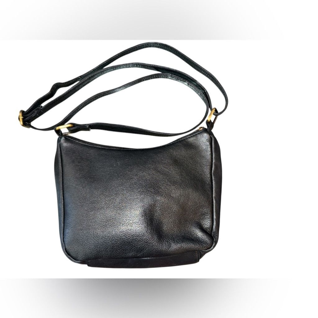 Genuine Leather Great American Leatherworks Black Leather Crossbody Purse #B Size ONE SIZE - 3 Thumbnail