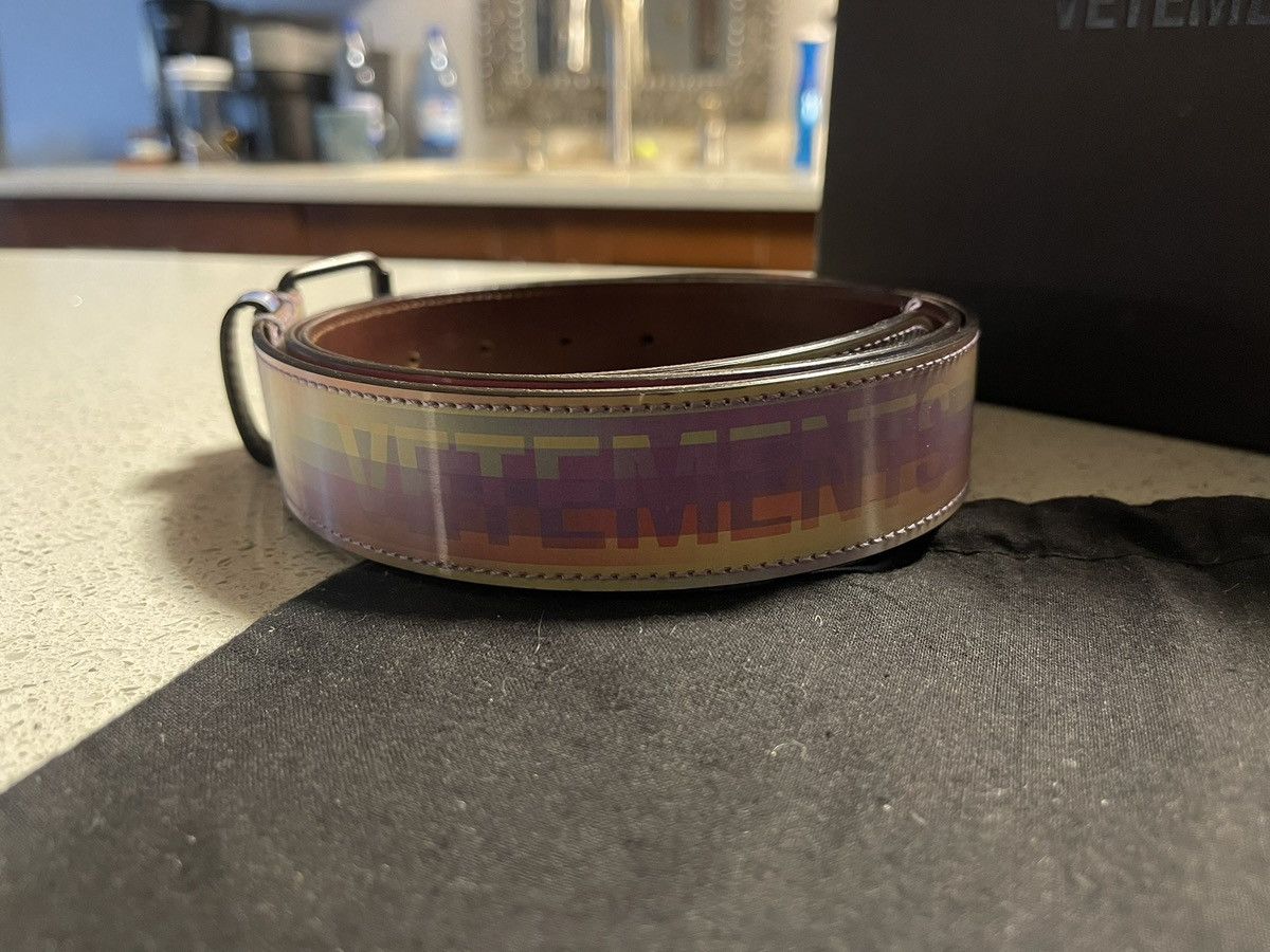 Vetements Vetements Holographic Rainbow Belt Size 30 - 2 Thumbnail