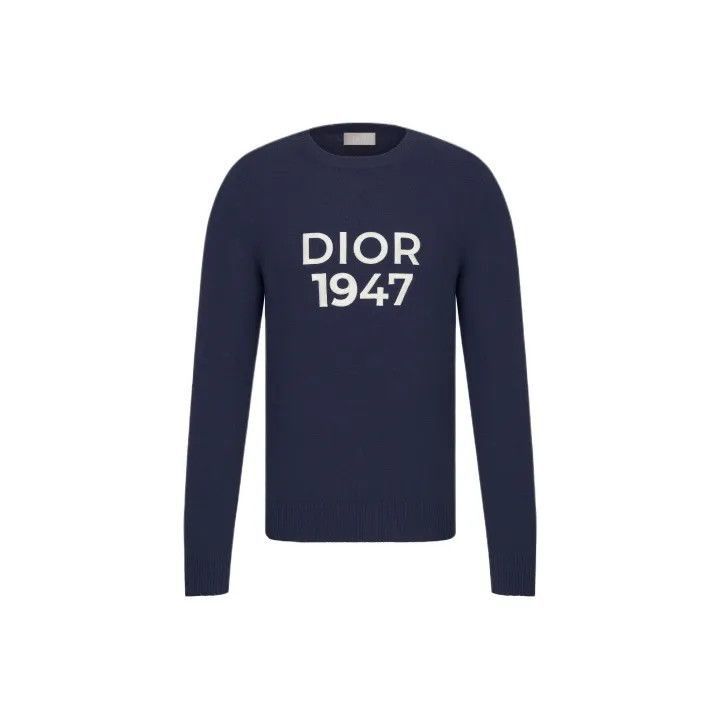 Dior Dior Dior Logo Print Long Sleeve Knit Sweater 0079-2507 Size US M / EU 48-50 / 2 - 1 Thumbnail