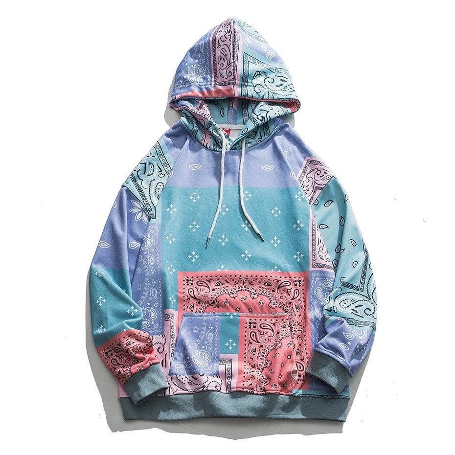 Other Bandana Pattern Patchwork Hoodies Sweater Size US L / EU 52-54 / 3 - 1 Thumbnail