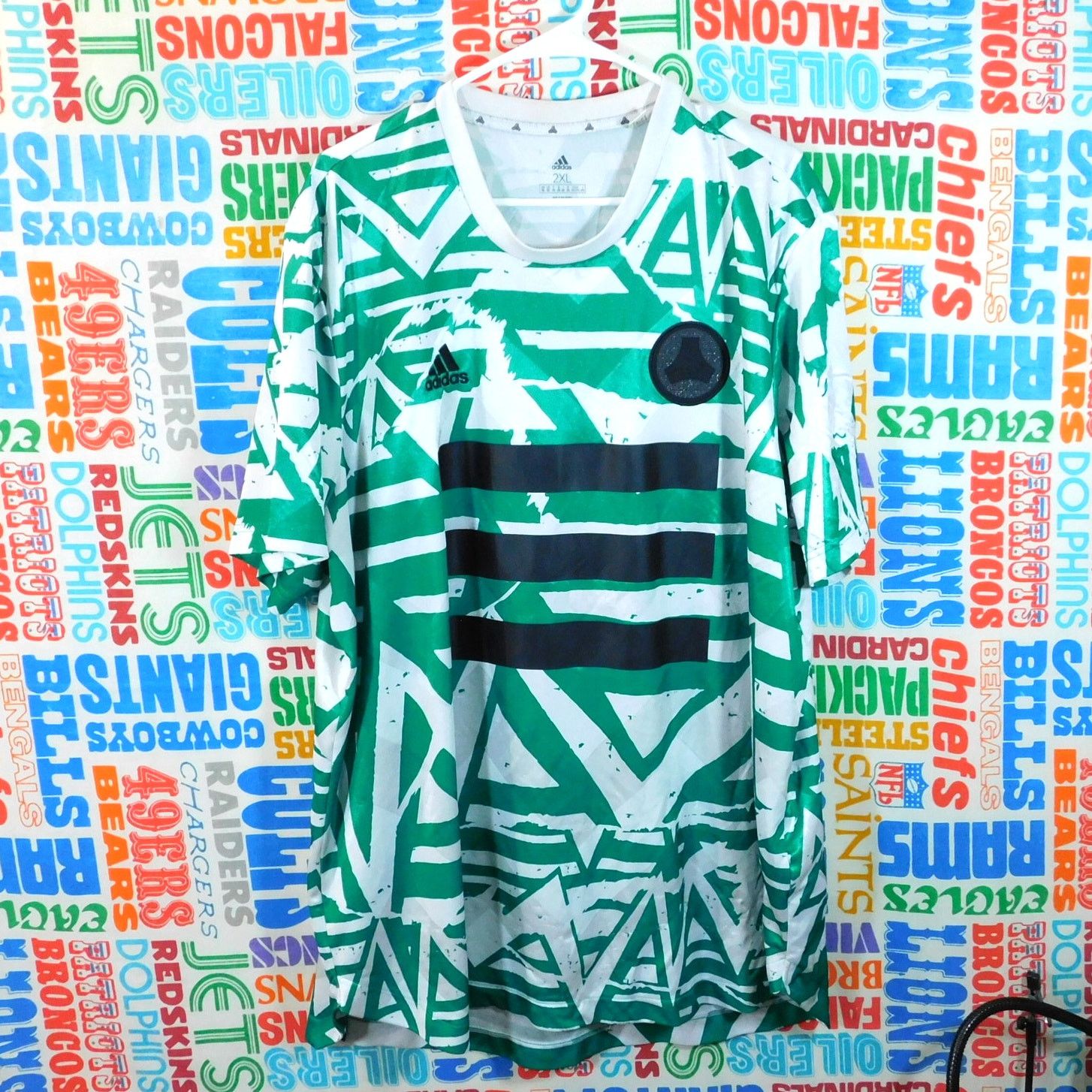 Adidas Adidas Tan DNA Graphic Soccer Jersey Size 2XL White Green Size US XXL / EU 58 / 5 - 1 Thumbnail