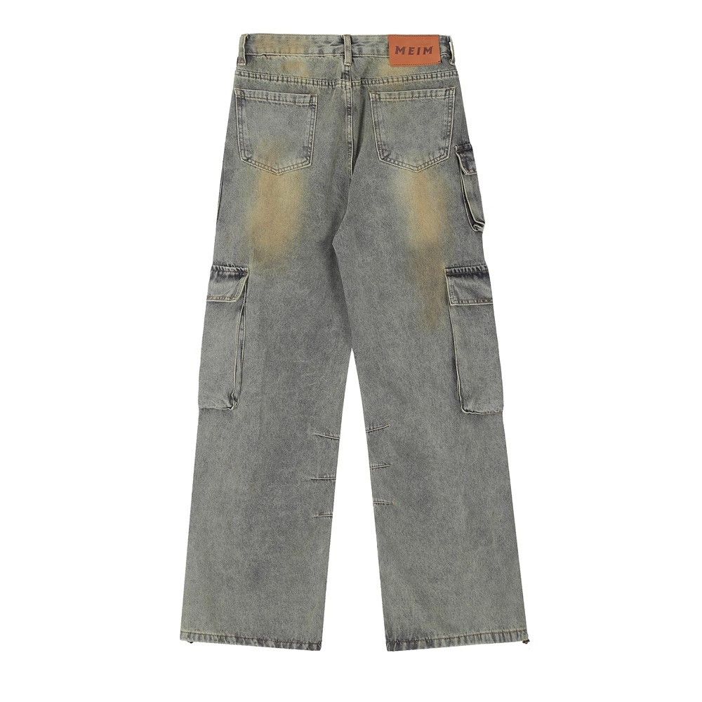 Japanese Brand × Jean American retro functional multi-pocket cargo straight jeans Size US 32 / EU 48 - 2 Thumbnail