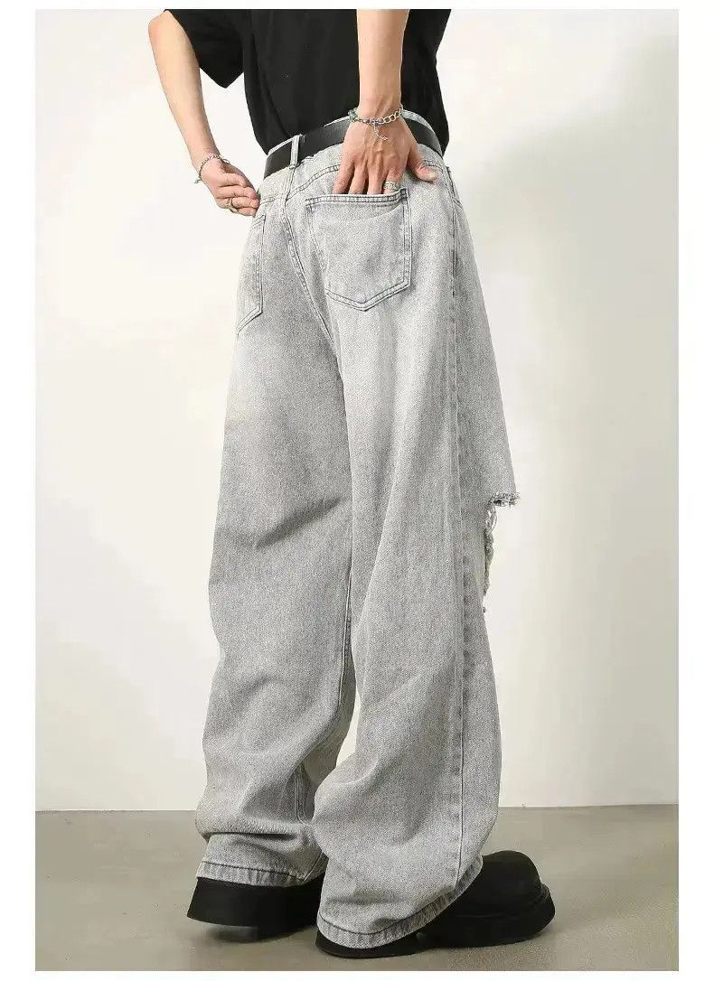 Japanese Brand Baggy Ripped Denim Jeans Size US 32 / EU 48 - 6 Thumbnail