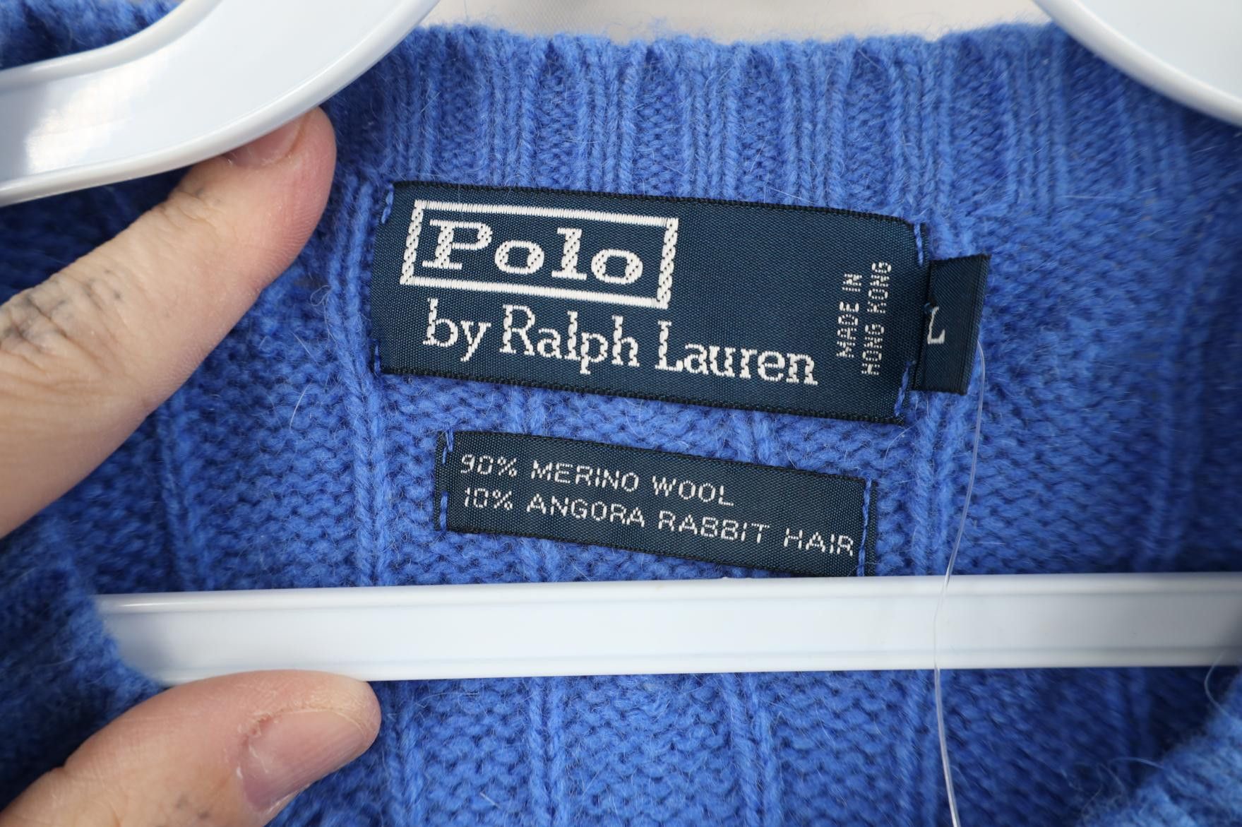 Polo Ralph Lauren Deadstock Vintage 90s Ralph Lauren Hair Cable Knit Sweater Size US L / EU 52-54 / 3 - 6 Thumbnail