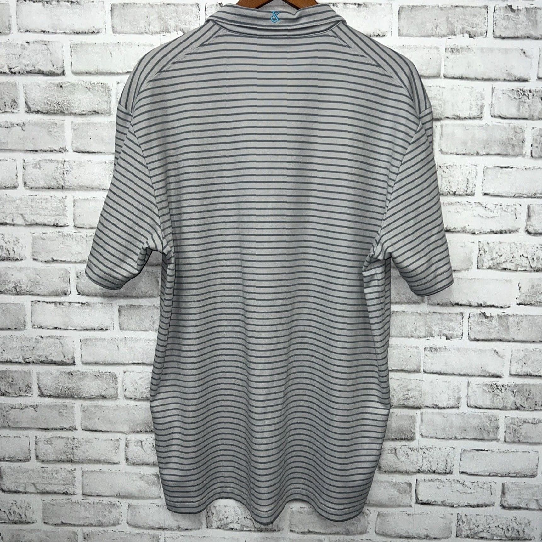 Vintage VINTAGE Devereaux Mens Polo Shirt Size L Gray Striped Classic 80s Sportswear Size US L / EU 52-54 / 3 - 4 Thumbnail