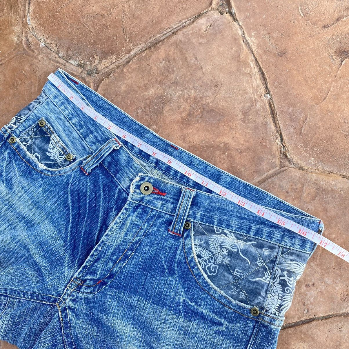 Japanese Brand Thrashed Vintage Dragon Boro Indigo ERD GRUNGE YOHJI JEANS Size US 33 - 11 Thumbnail