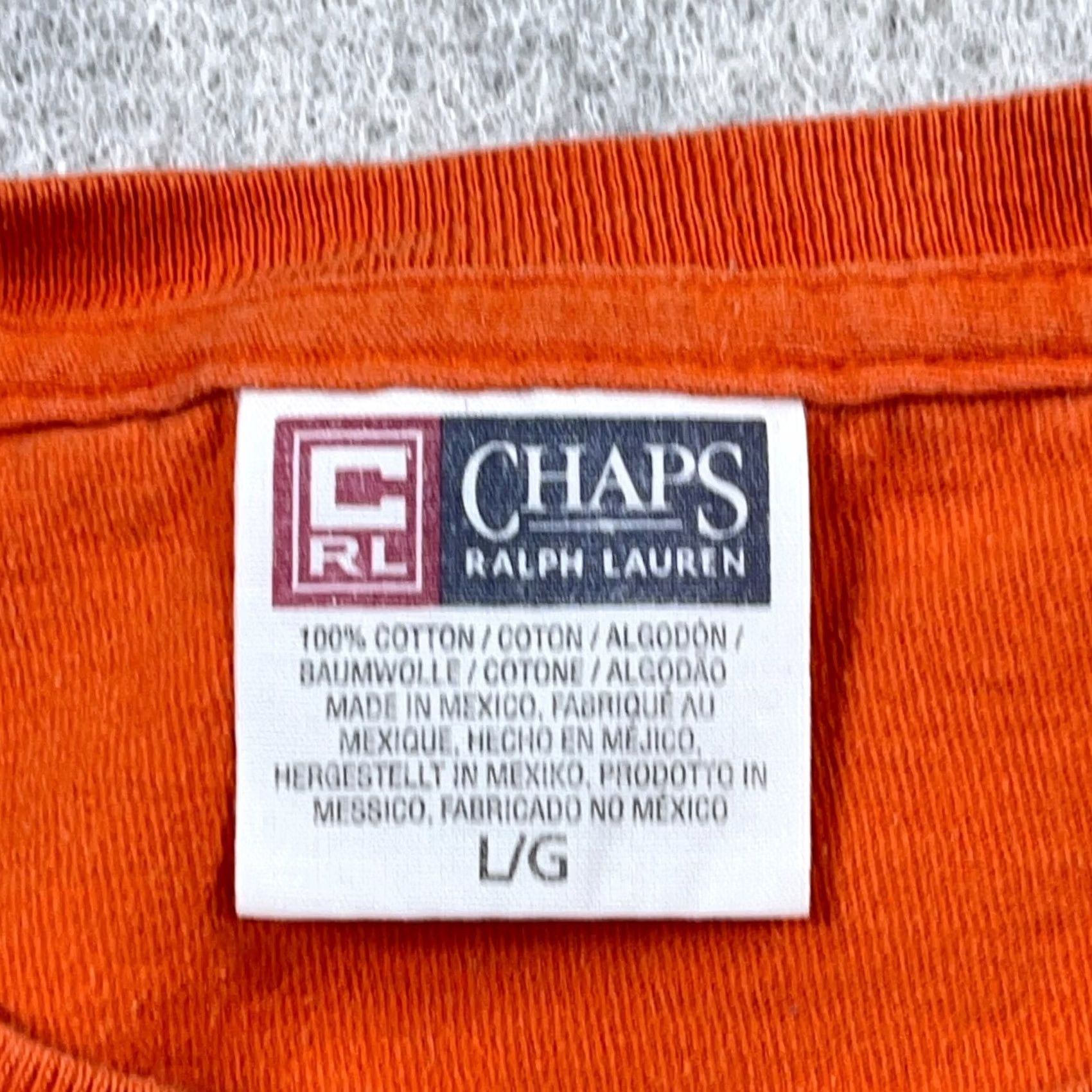 Chaps VINTAGE Chaps Shirt Mens L Orange Ralph Lauren Men Tee Spell Out Logo 90s Y2K Size US L / EU 52-54 / 3 - 4 Thumbnail