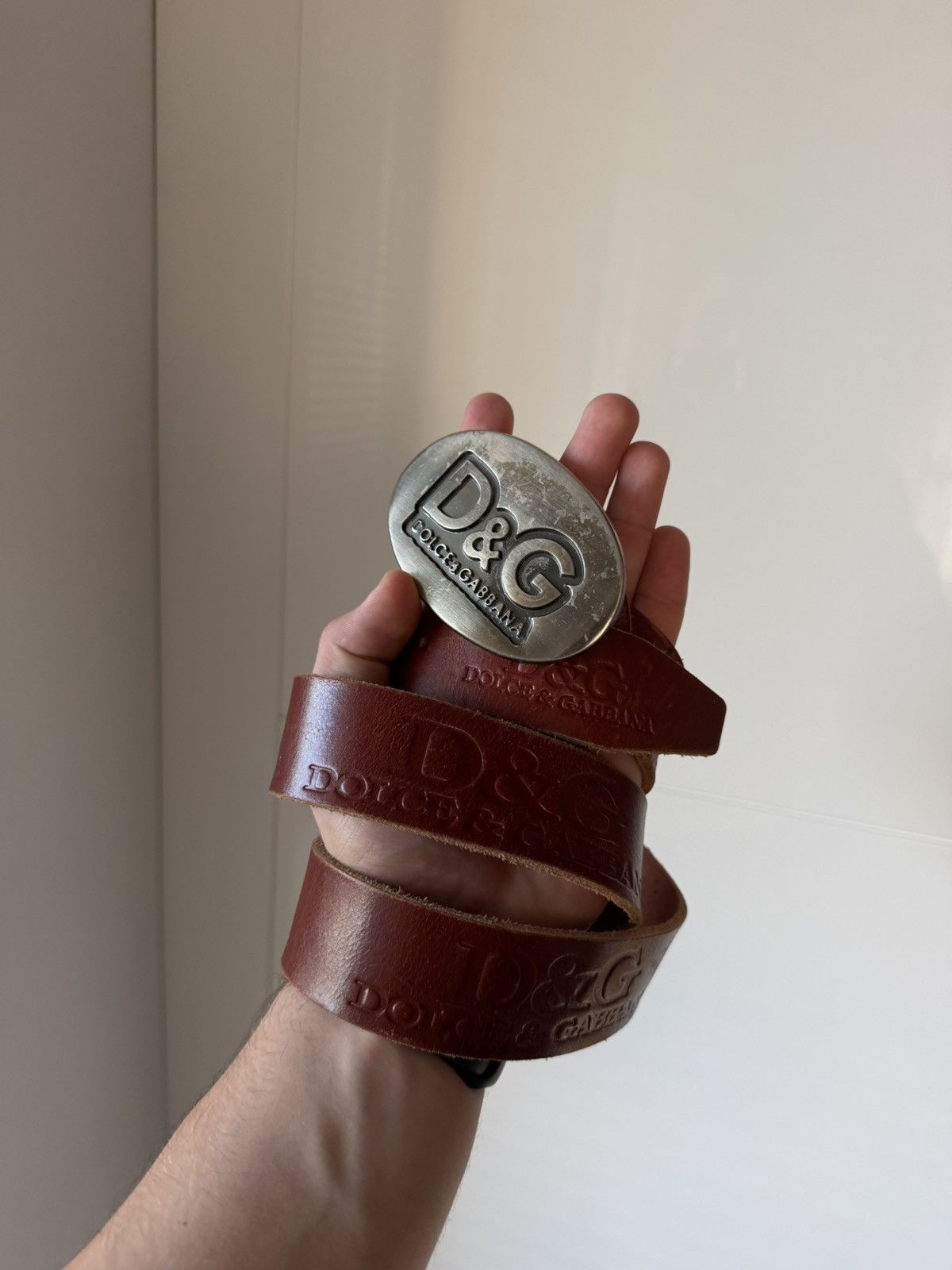 Dolce & Gabbana Rare Vintage D&G Dolce&Gabbana 115 Leather Belt Size ONE SIZE - 1 Thumbnail