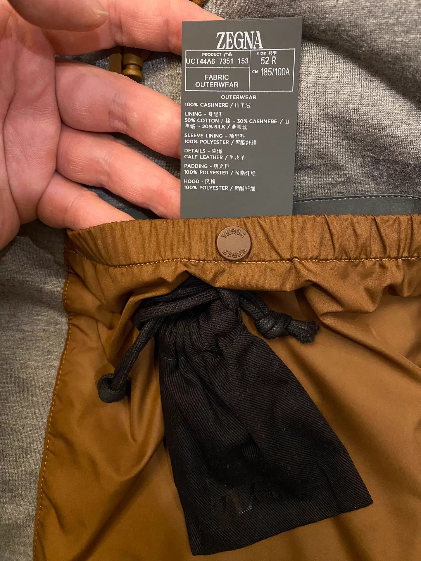 Ermenegildo Zegna ZEGNA OASI CASHMERE Waterproof Camel Jacket Size US L / EU 52-54 / 3 - 7 Thumbnail