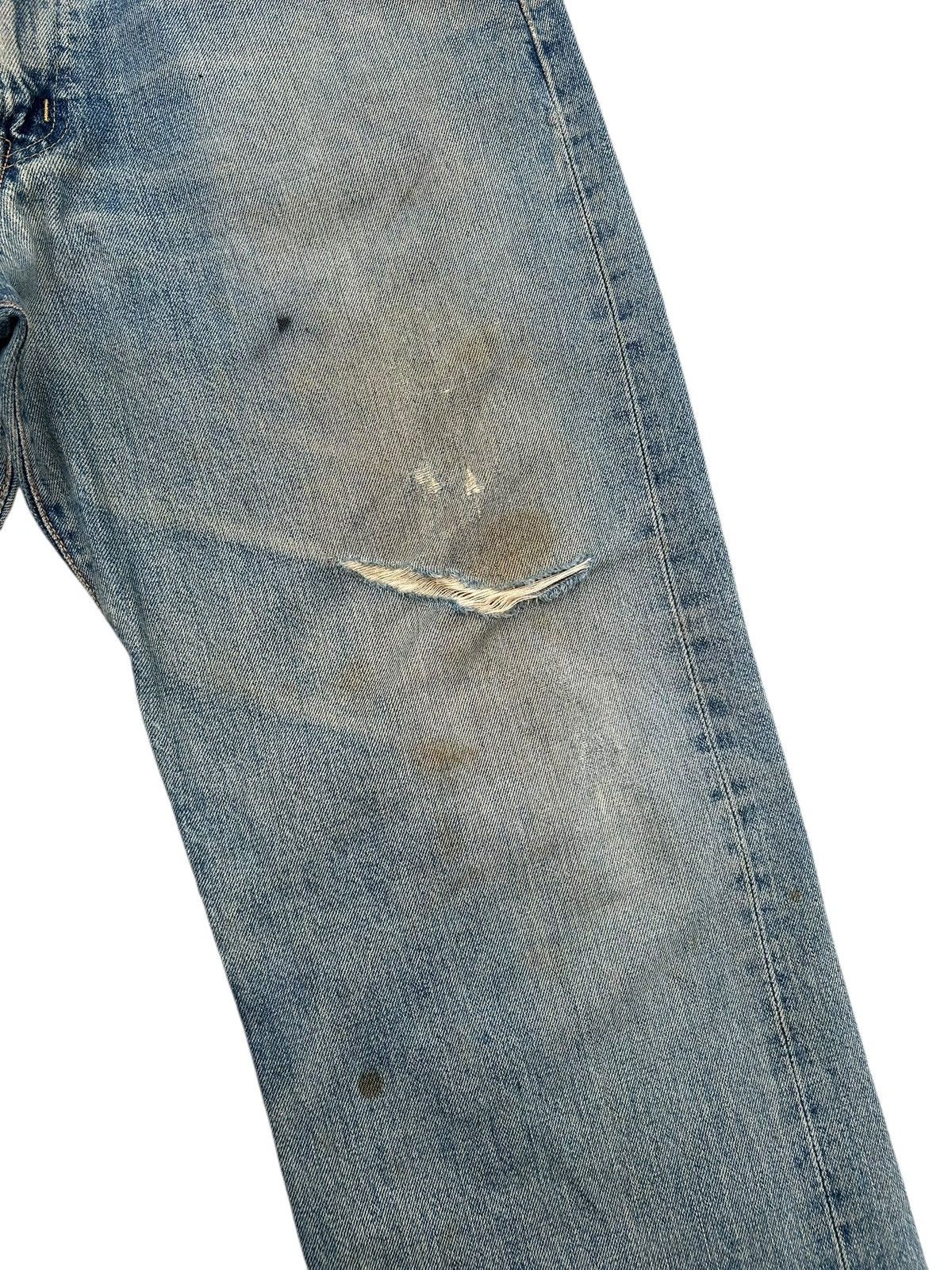 Kapital Thrashed Vintage Edwin 505 Selvedge Dirty Rusty Denim Jeans Size US 33 - 5 Thumbnail