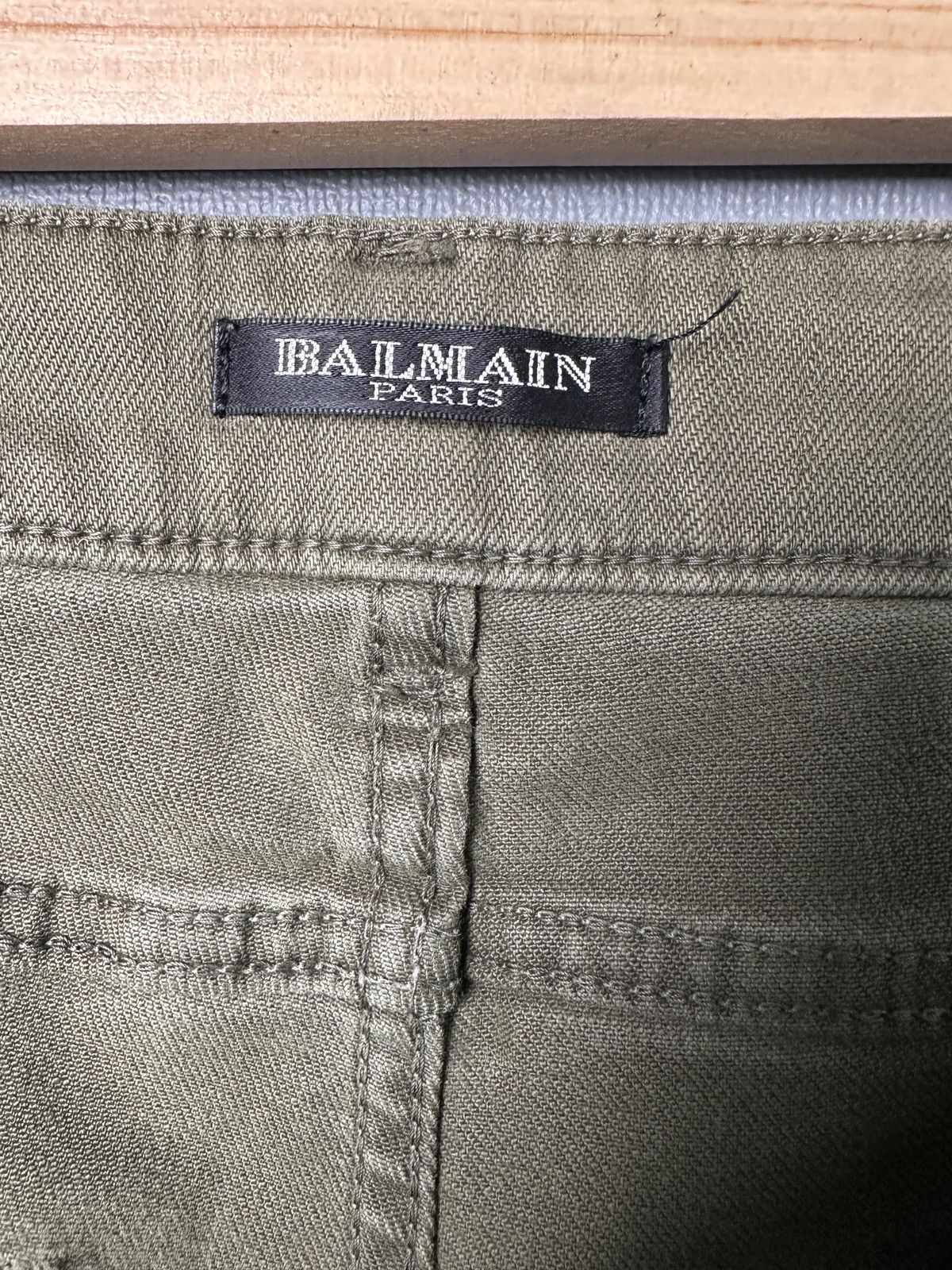 Balmain BALMAIN Paris Ankle Zip Biker Jeans Oil Wash Pants size 44 Size 30" / US 8 / IT 44 - 7 Thumbnail