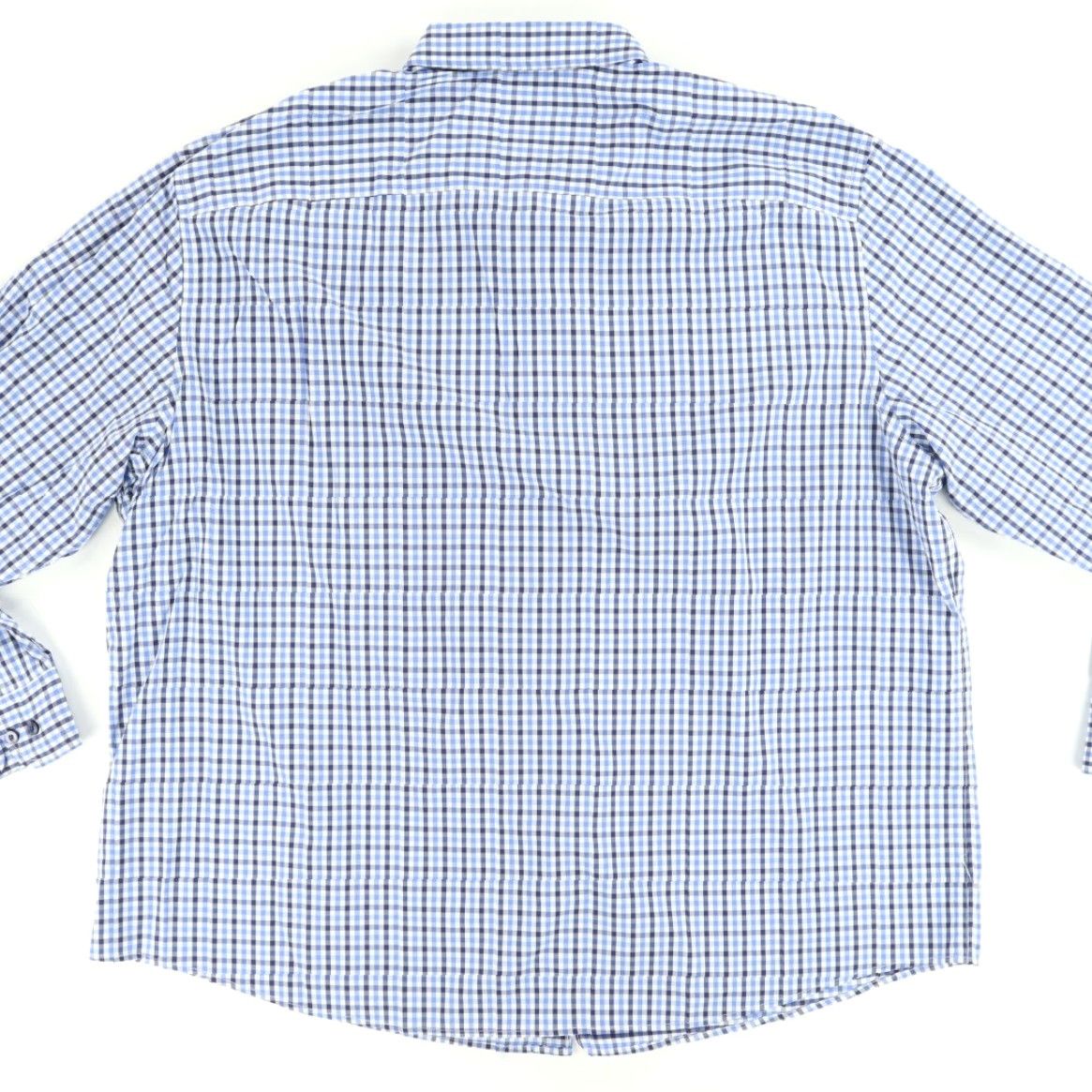 UNTUCKit Untuckit Simmons Performance Check Button Down Shirt Blue Men's 3XLC Size US XXL / EU 58 / 5 - 4 Thumbnail
