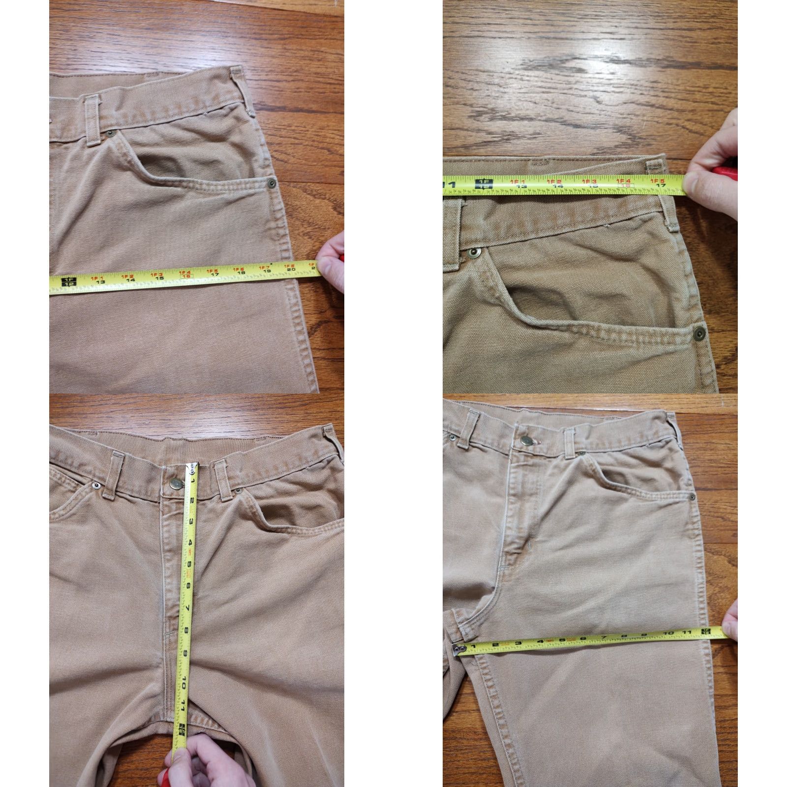 Carhartt VINTAGE Carhartt USA Canvas Work Duck Pants Men's 34x29 Brown Cotton 5-Pocket Straight Front Zip Zipper USA 80s 90s Grunge Workwear Vintage Size US 34 / EU 50 - 9 Thumbnail