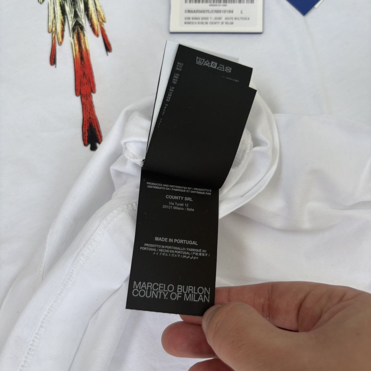 Marcelo Burlon Marcelo Burlon County of Milan Icon Wings basic t-shirt Size US L / EU 52-54 / 3 - 8 Thumbnail