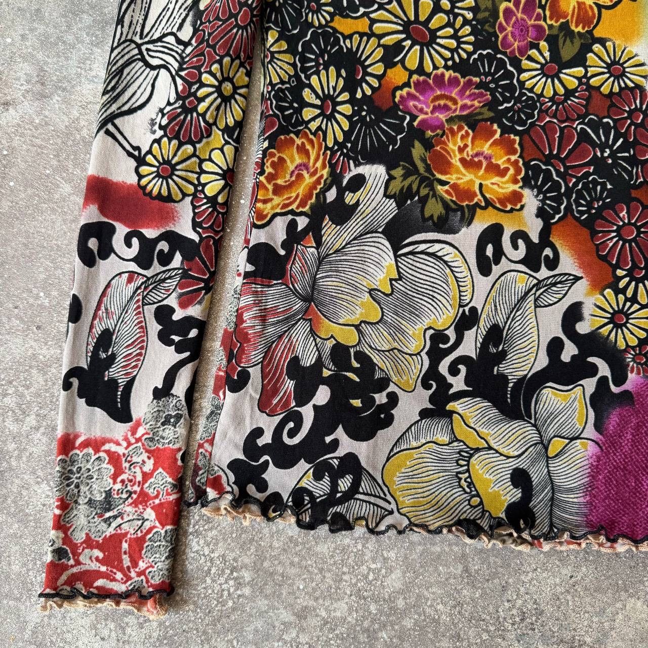 20471120 × Hysteric Glamour × Vintage Amazing Vintage Floral Mesh Long Sleeve Top Size M / US 6-8 / IT 42-44 - 5 Thumbnail