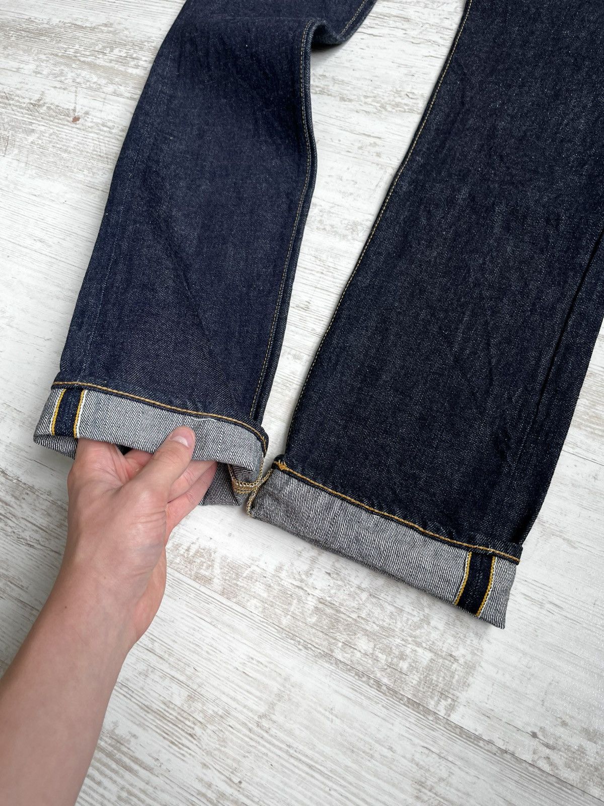 Japanese Brand Pherrows Stormy Blue Lot 441 Selvedge Blue Denim Jeans 28/36 Size US 28 / EU 44 - 9 Thumbnail