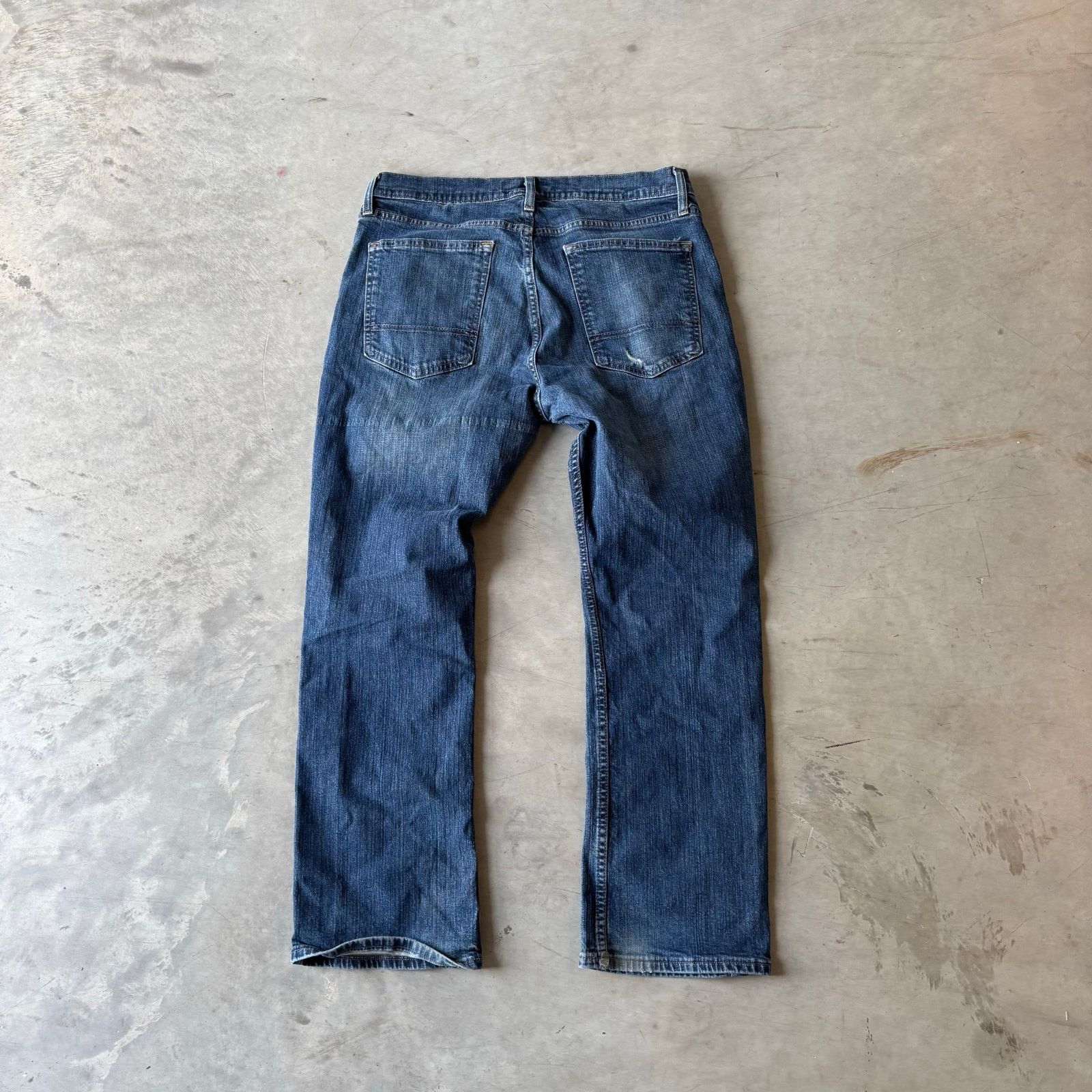 Vintage vintage darkwashed faded distressed bootcut jeans Size US 36 / EU 52 - 4 Thumbnail