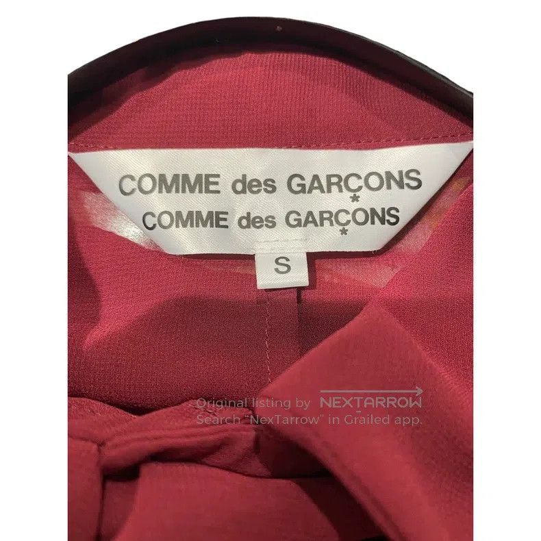 Comme des Garcons Comme Des Garcons Maroon Cascading Hem Collar Shirt Size S / US 4 / IT 40 - 5 Thumbnail