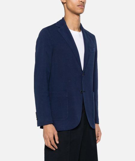Circolo 1901 Circolo 1901 Cotton Stretch Blue Sport Blazer Jacket 52 Size US L / EU 52-54 / 3 - 3 Thumbnail