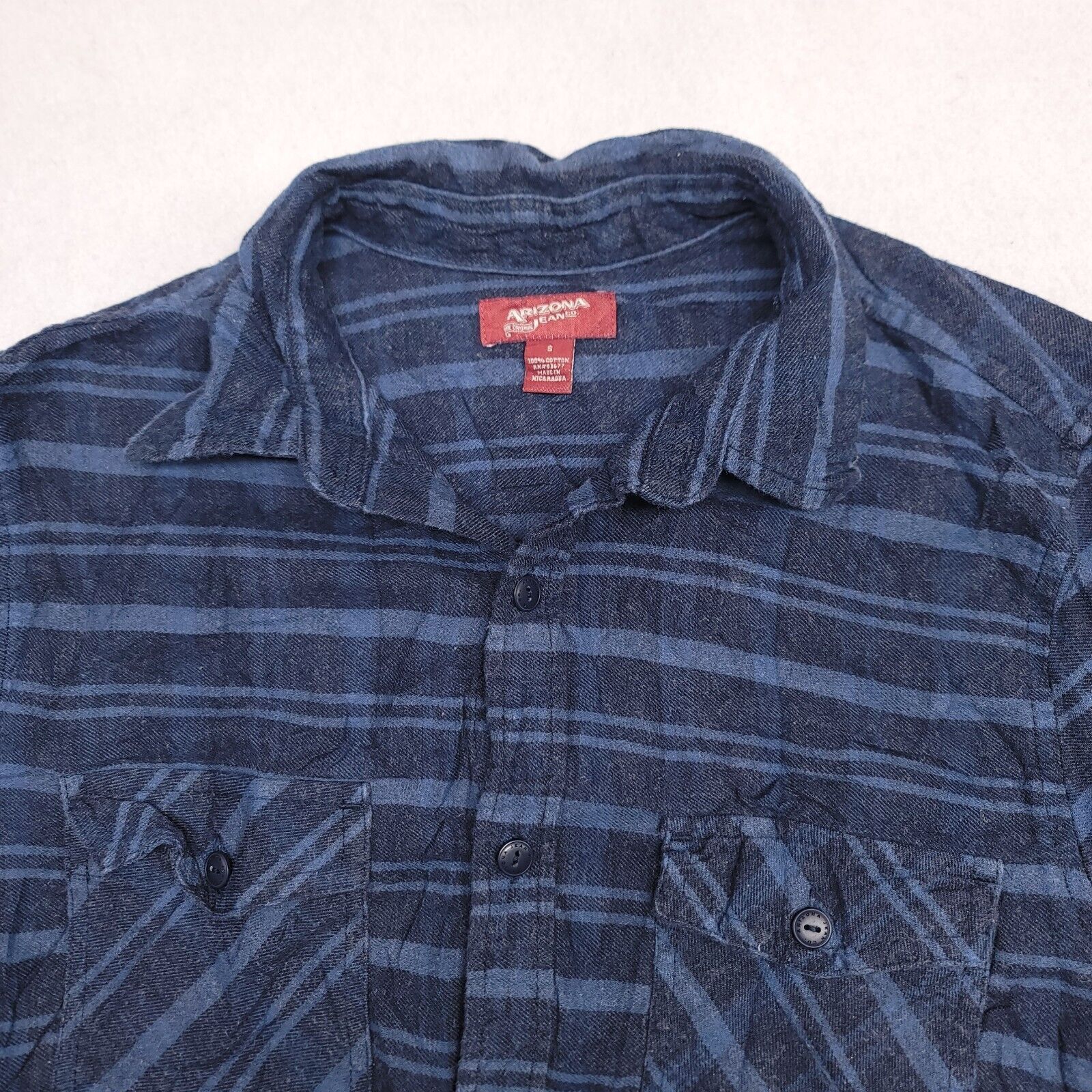 Arizona Jean Co. Arizona Jean Co Flannel Button Up Shirt Mens Size S Blue Size US S / EU 44-46 / 1 - 1 Thumbnail