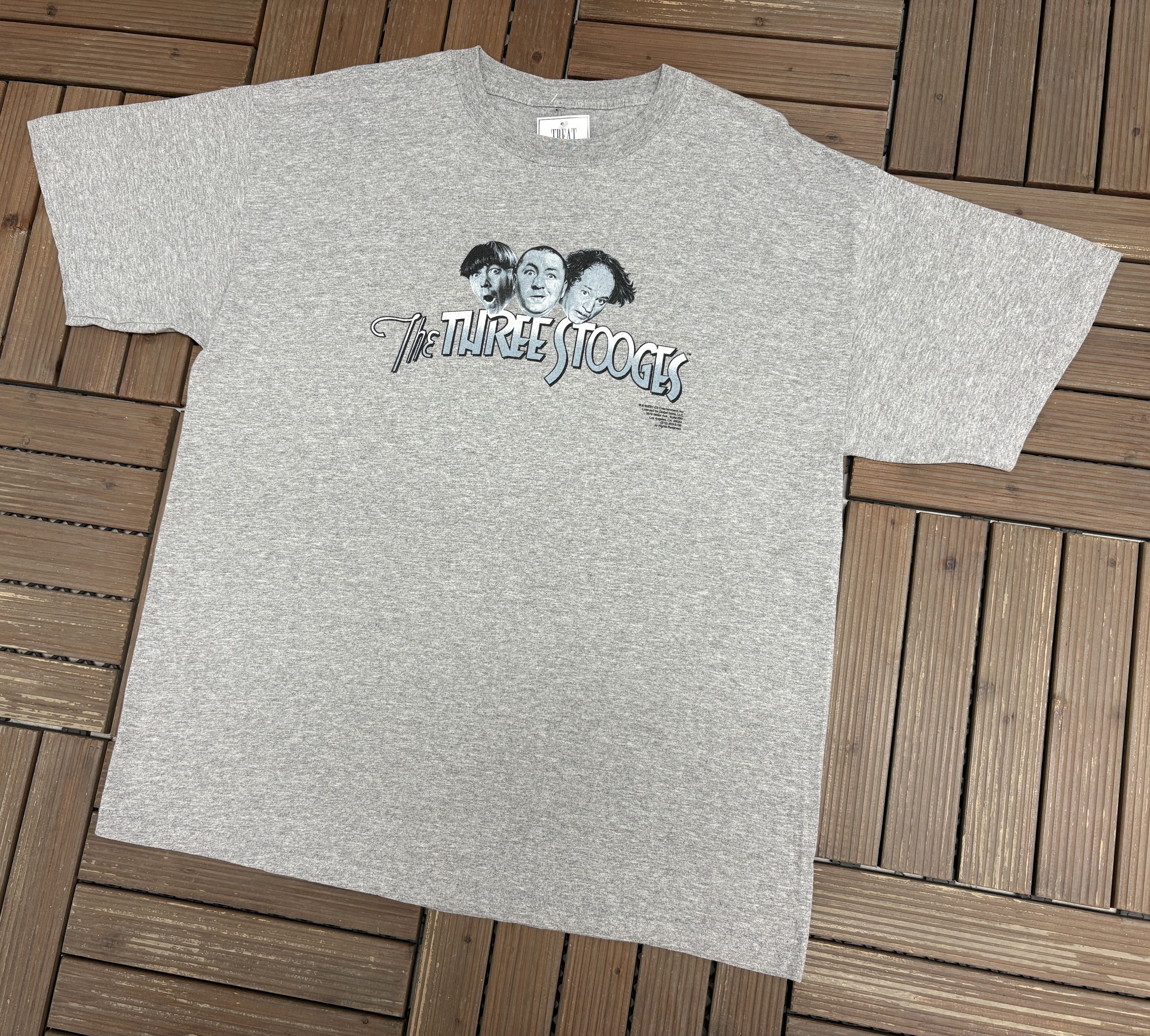 Vintage The Three Stooges Vintage Y2K Grey T-Shirt Tee Size US XXL / EU 58 / 5 - 2 Thumbnail