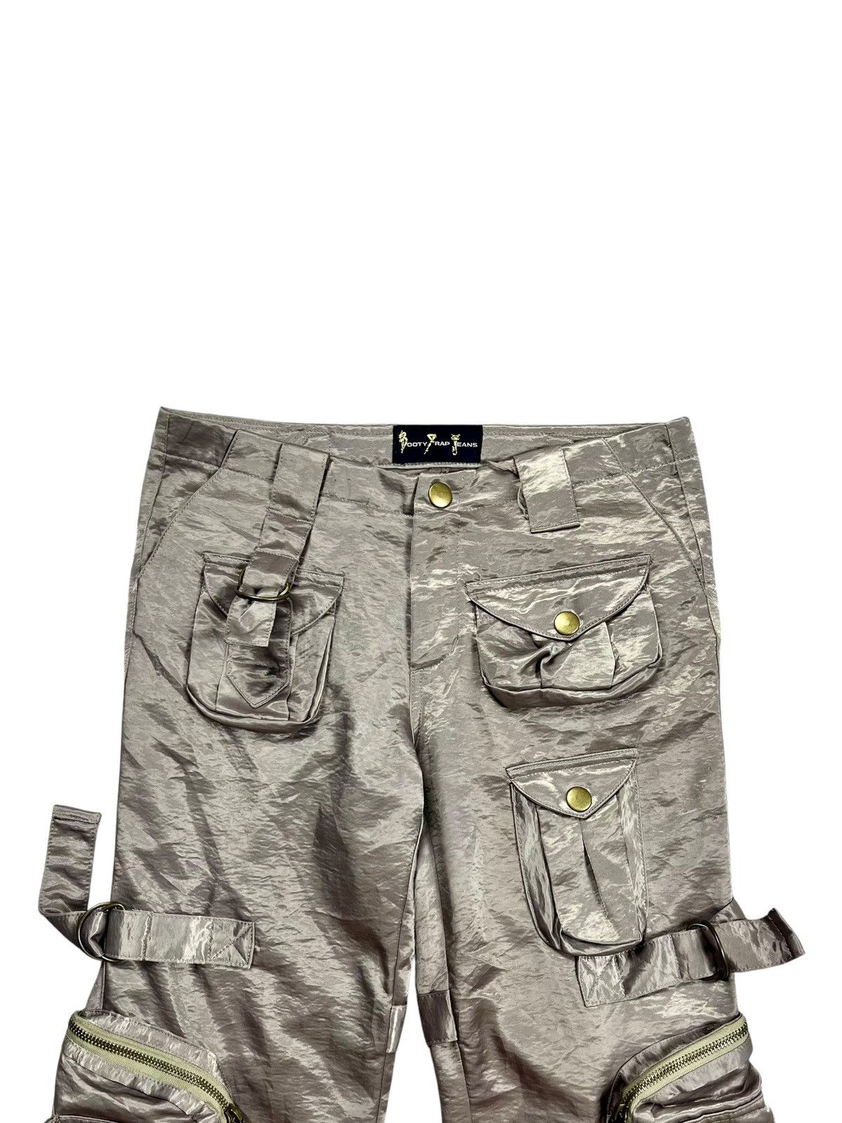 If Six Was Nine GOA Style 2000s BTJ - Sateen Cargo Pants Size US 29 - 7 Thumbnail