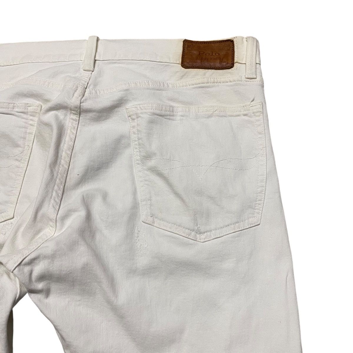 Polo Ralph Lauren Sullivan Slim White Damage Jeans Size US 36 / EU 52 - 13 Thumbnail