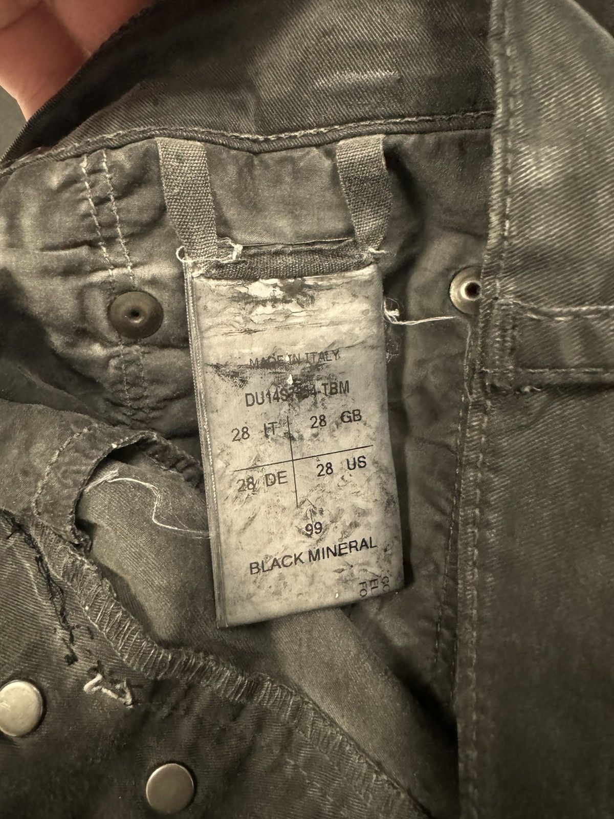 Rick Owens × Rick Owens Drkshdw Rick Owens Torrence Cut Waxed Denim Size US 28 / EU 44 - 12 Thumbnail