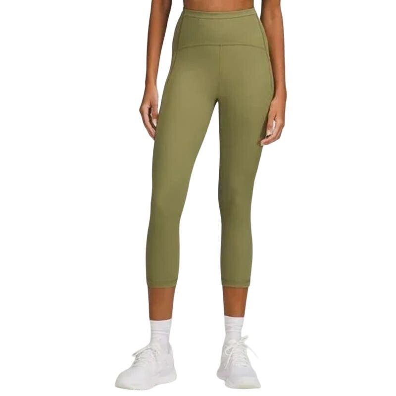 Lululemon LULULEMON Green Swift Speed High-Rise Crop 21" Leggings Size 28" / US 6 / IT 42 - 1 Thumbnail