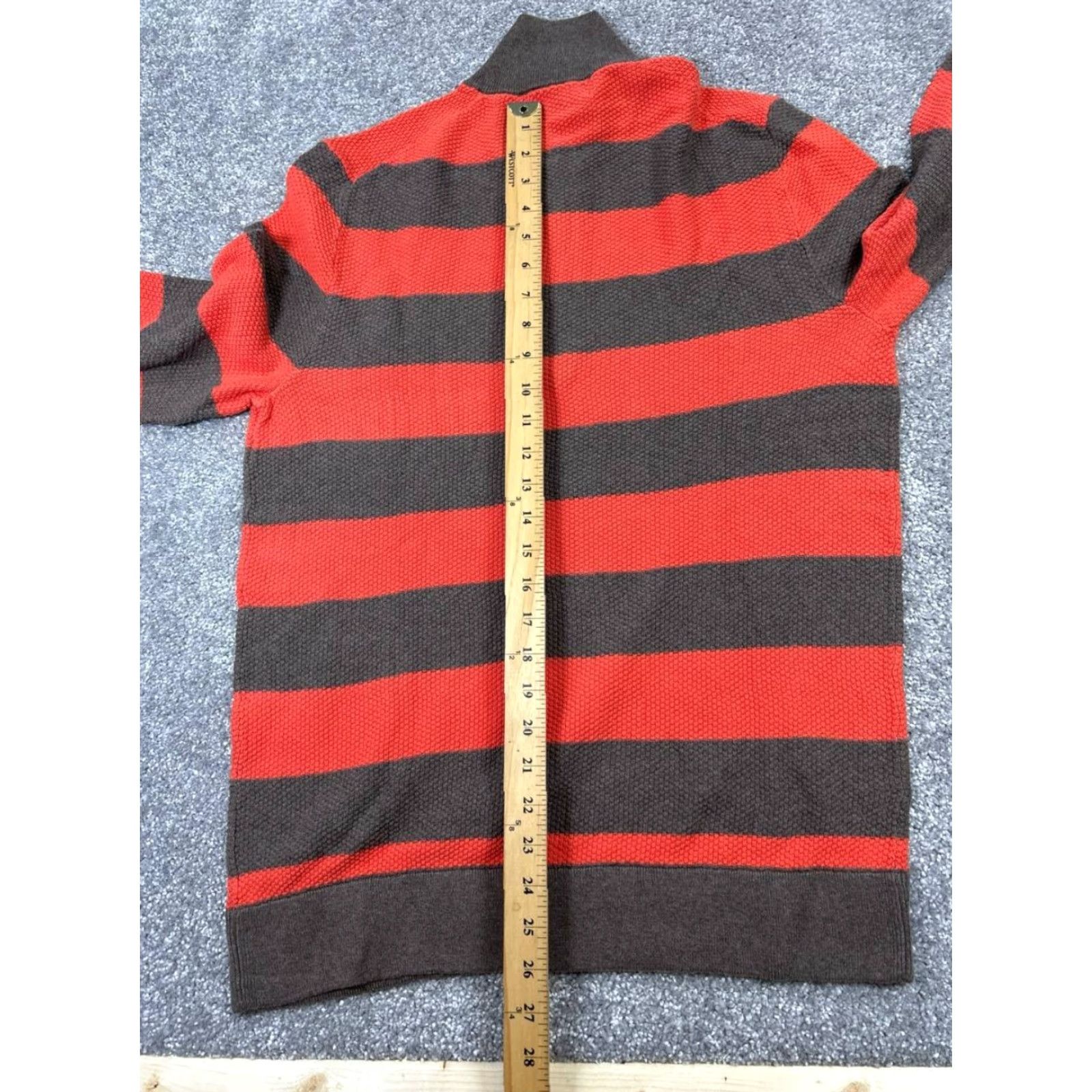 Brooks Brothers Brooks Brothers Sweater Mens M Orange Brown Cotton Waffle-Knit Mock Neck Pullover Knit Logo Casual Winter Fall Spring Size US M / EU 48-50 / 2 - 7 Thumbnail