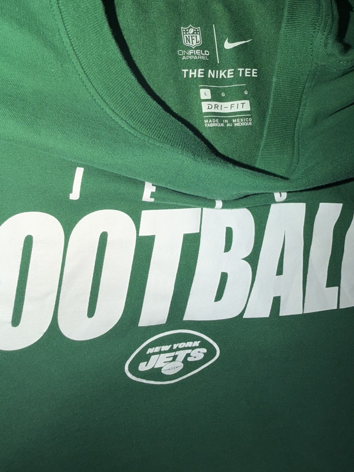 Nike New York jets NFL on field apparel Nike dri-fit shirt green Size US L / EU 52-54 / 3 - 4 Thumbnail