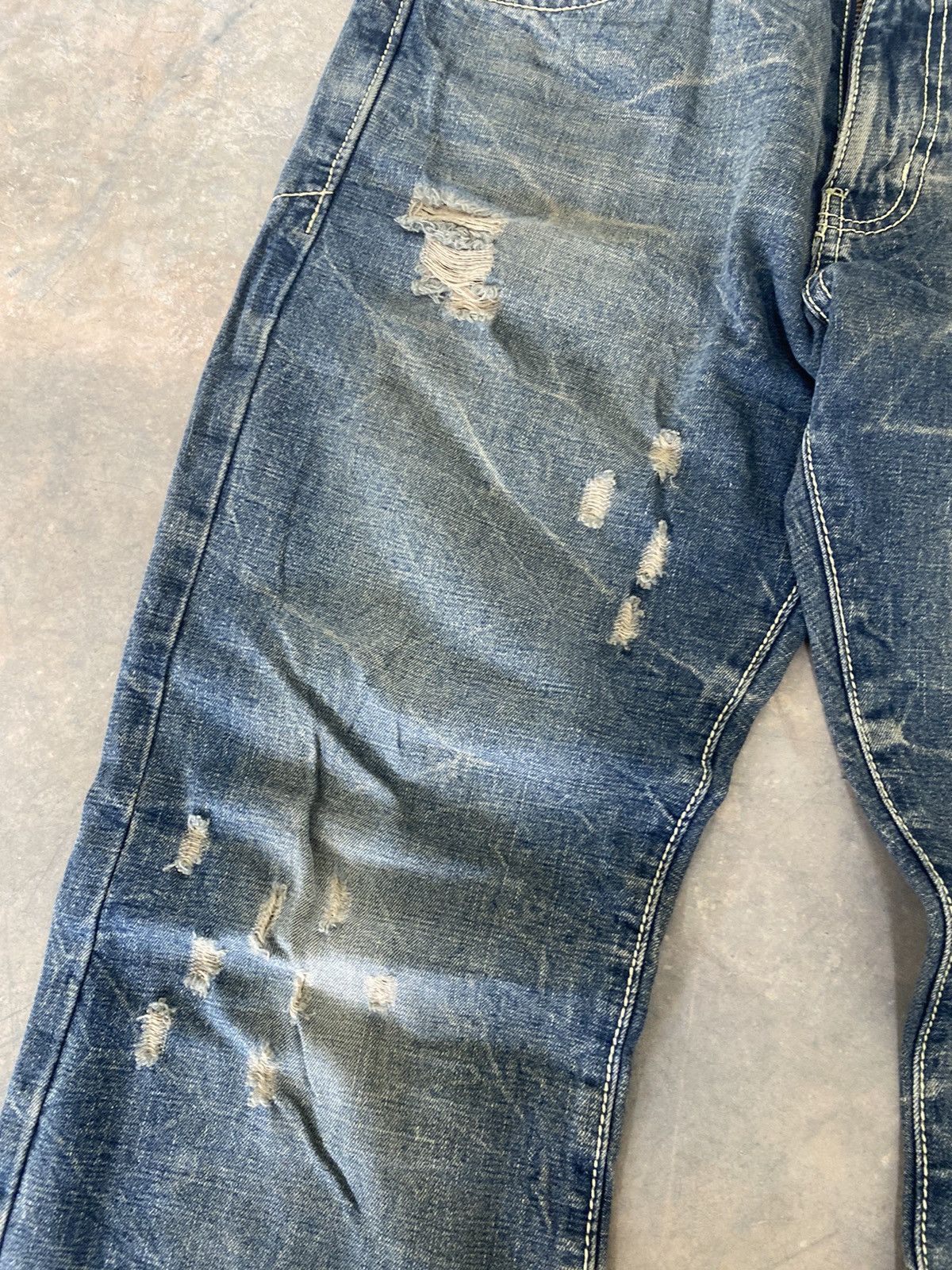 Hysteric Glamour Sick☠️ DS Claw Flare Jeans Distressed Punk Grunge Gothic Lgb Size US 31 - 6 Thumbnail