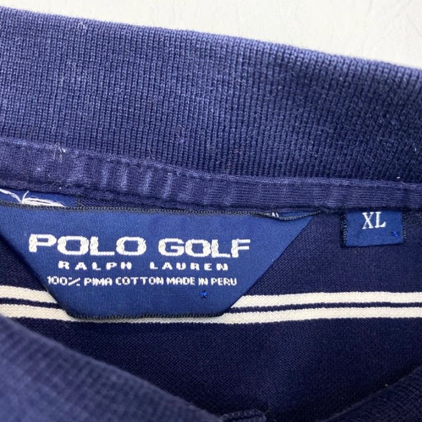 Ralph Lauren Polo Golf by Ralph Lauren Polo Shirt Mens XL Blue White Striped Short Sleeves Size US XL / EU 56 / 4 - 3 Thumbnail