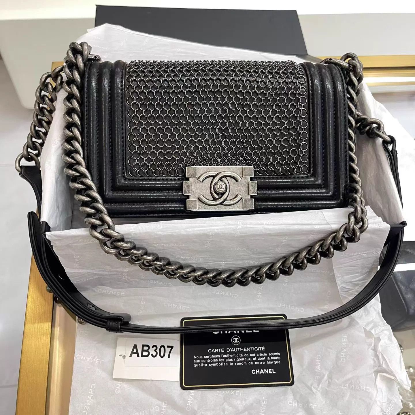 Chanel Chanel Leboy Sml Cage Ltd Black/Silver 2018 Good AB307 Size ONE SIZE - 2 Thumbnail