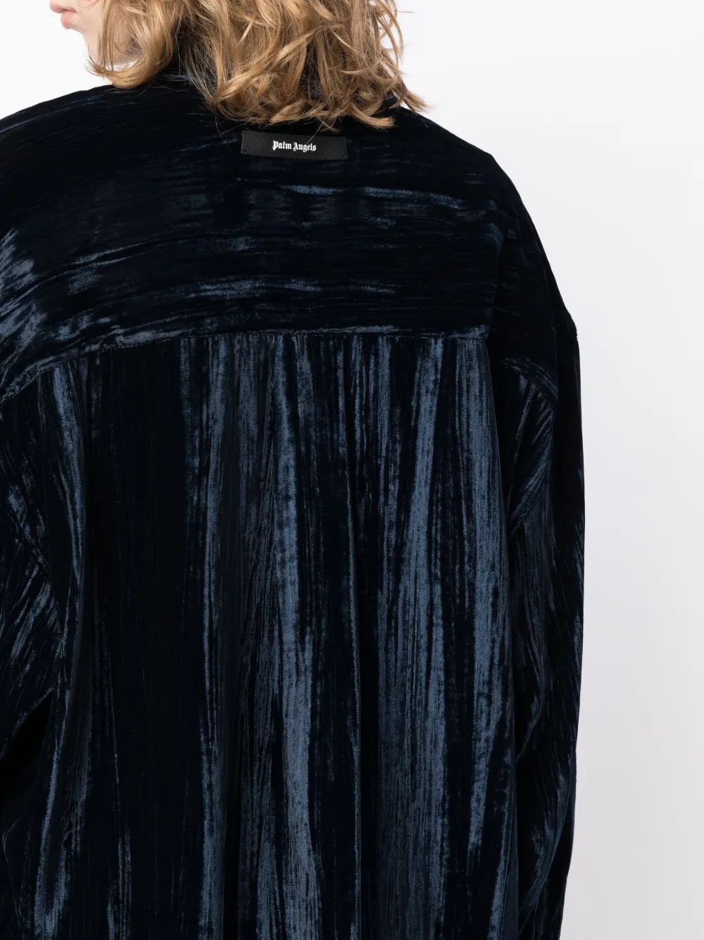 Palm Angels o1y1125 Solid Color Shirt in Midnight Blue Size M / US 6-8 / IT 42-44 - 4 Thumbnail