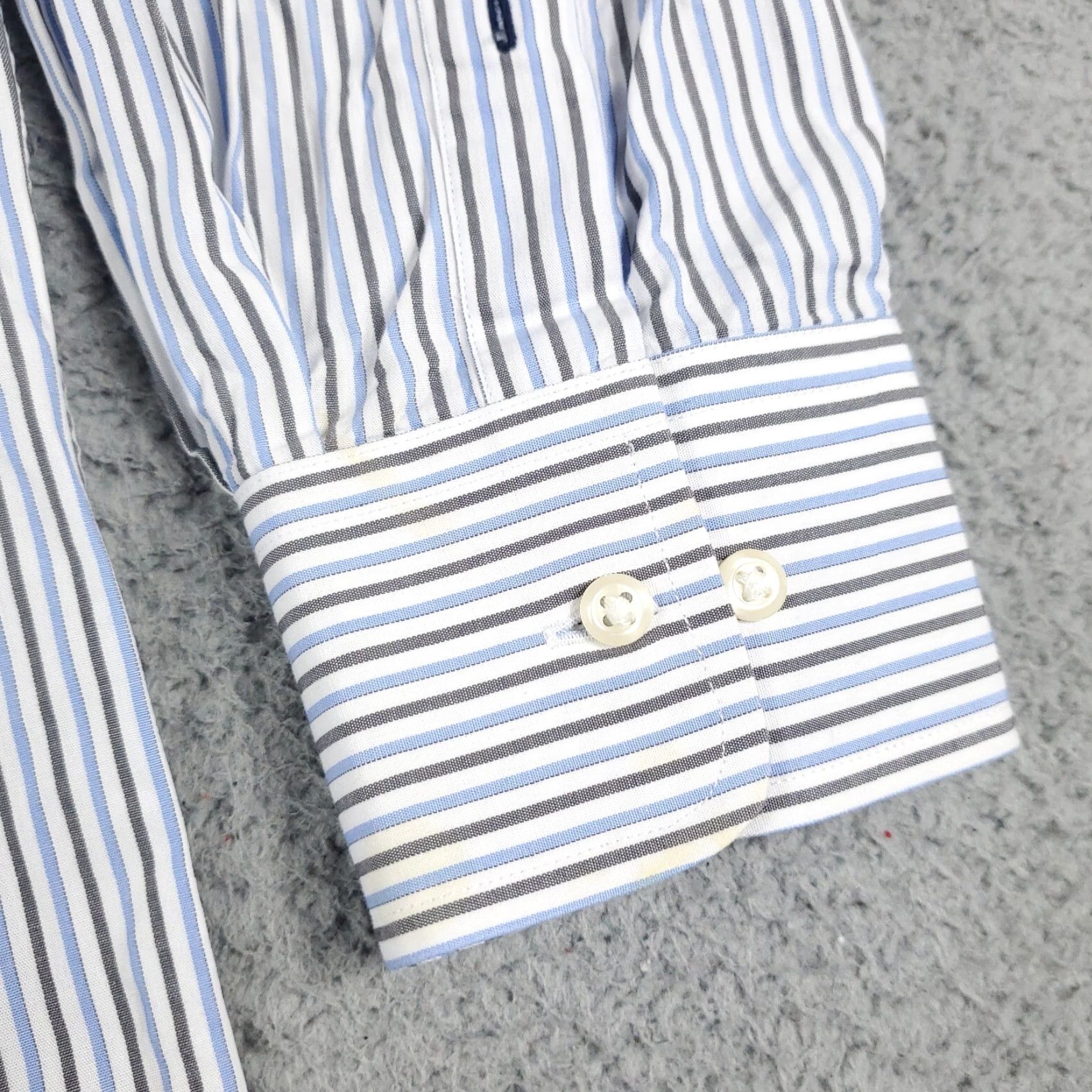Tommy Hilfiger Tommy Hilfiger Shirt Mens Large Blue Striped Casual Button Up Long Sleeve Size US L / EU 52-54 / 3 - 3 Thumbnail
