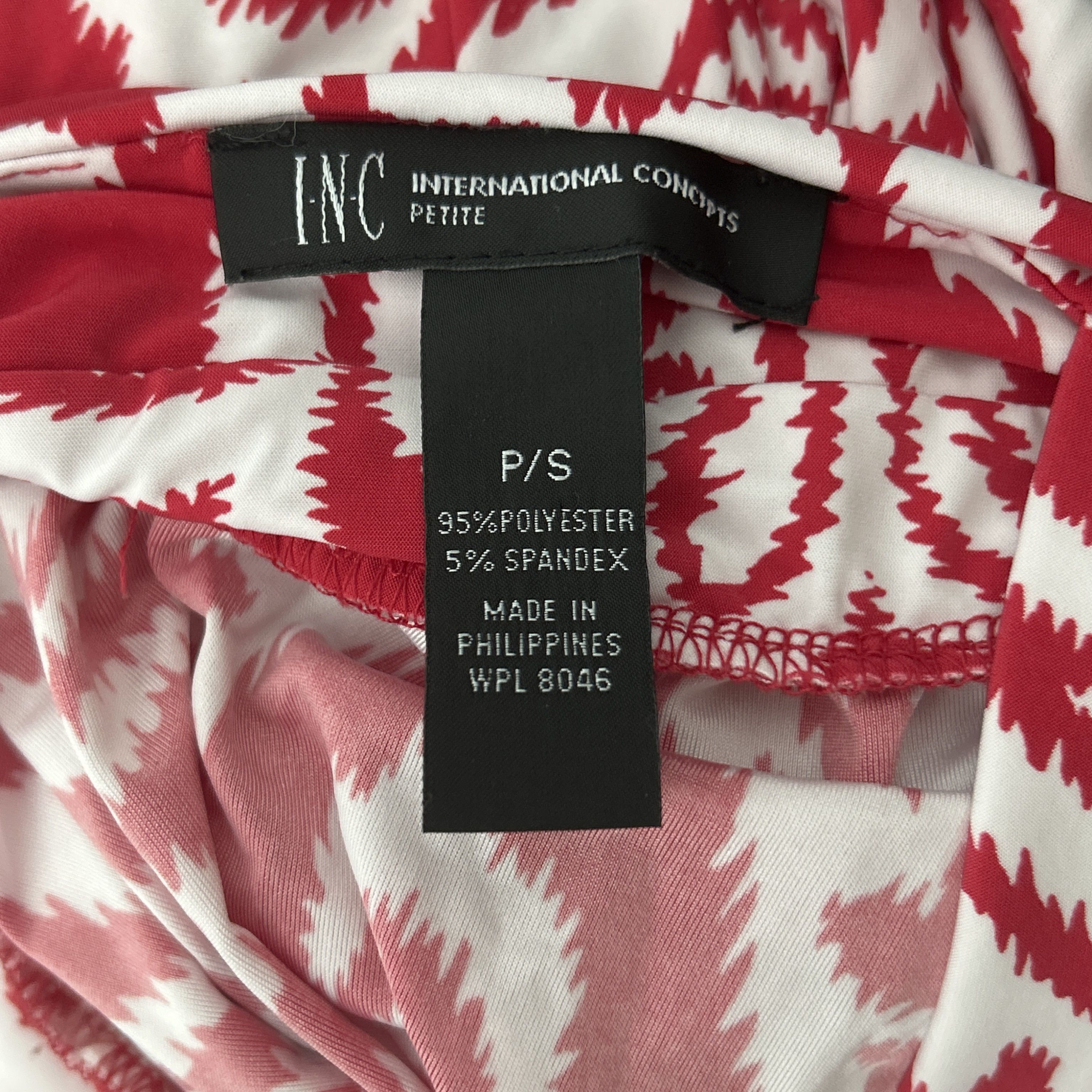 I.N.C INC International Concepts Red & White Pattern Maxi Dress Size S / US 4 / IT 40 - 2 Thumbnail