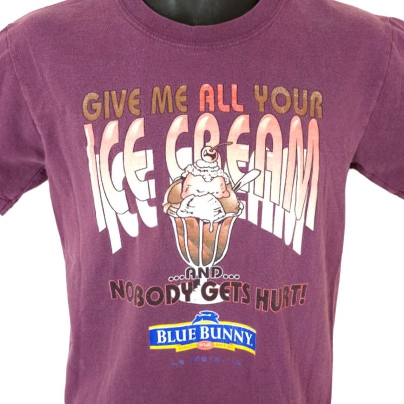 Gildan VINTAGE Gildan T-Shirt Mens Size S Red Blue Bunny Ice Cream Snack Tee Dessert 90s Y2K Mens Size US S / EU 44-46 / 1 - 2 Thumbnail