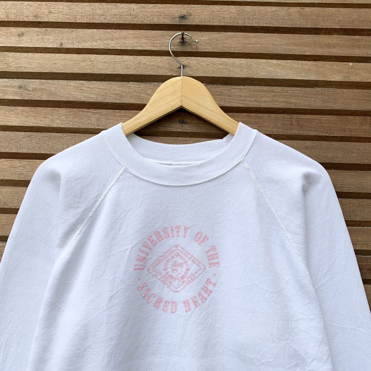 Hanes × Vintage Vintage 1980s Hanes Sacred Heart University Crewneck Size L / US 10 / IT 46 - 3 Thumbnail