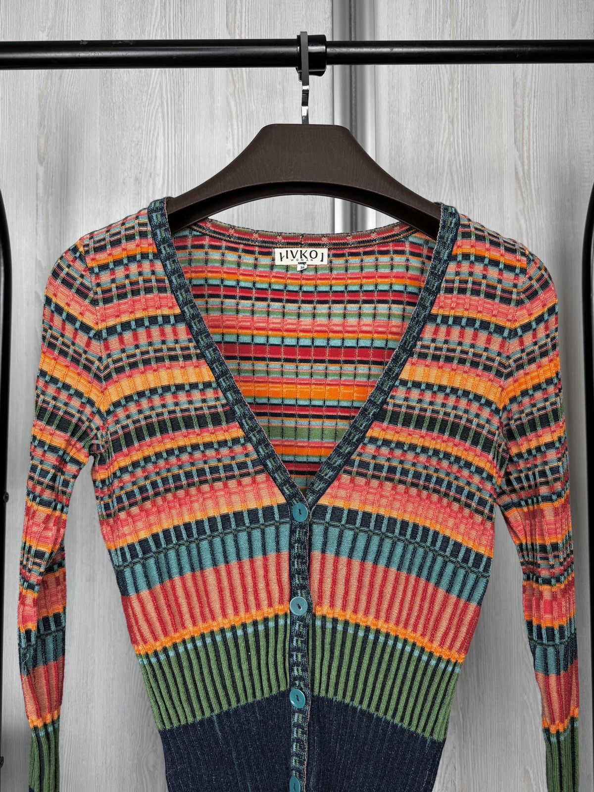 Other Ivko V-Neck Multicoloured Patterned Cardigan size 36 Size S / US 4 / IT 40 - 3 Thumbnail