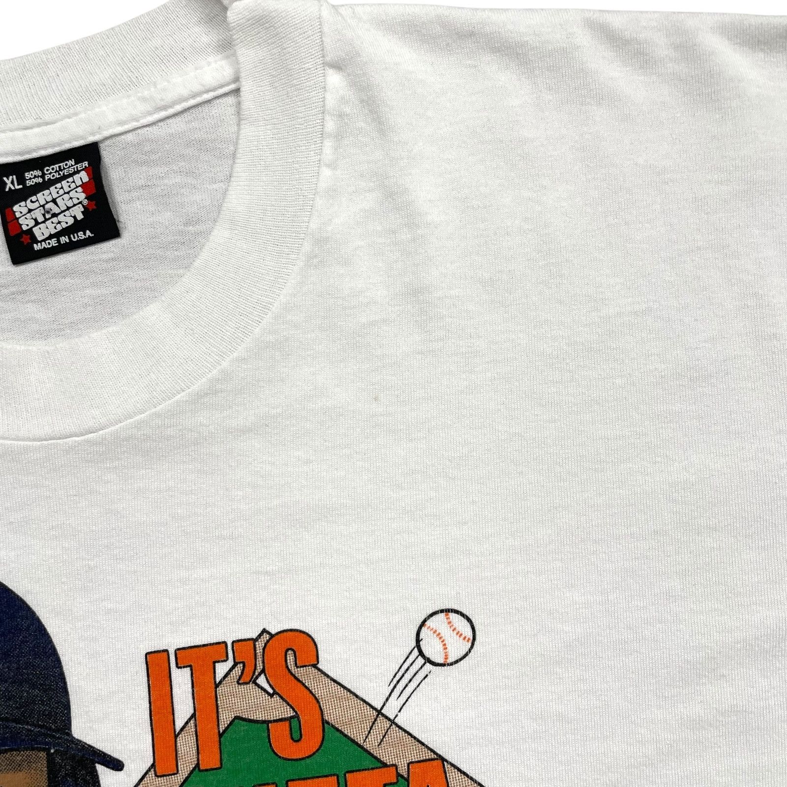 MLB VTG 90s DETROIT TIGERS CECIL FIELDER CARICATURE T-SHIRT 1991 Size US XL / EU 56 / 4 - 6 Thumbnail