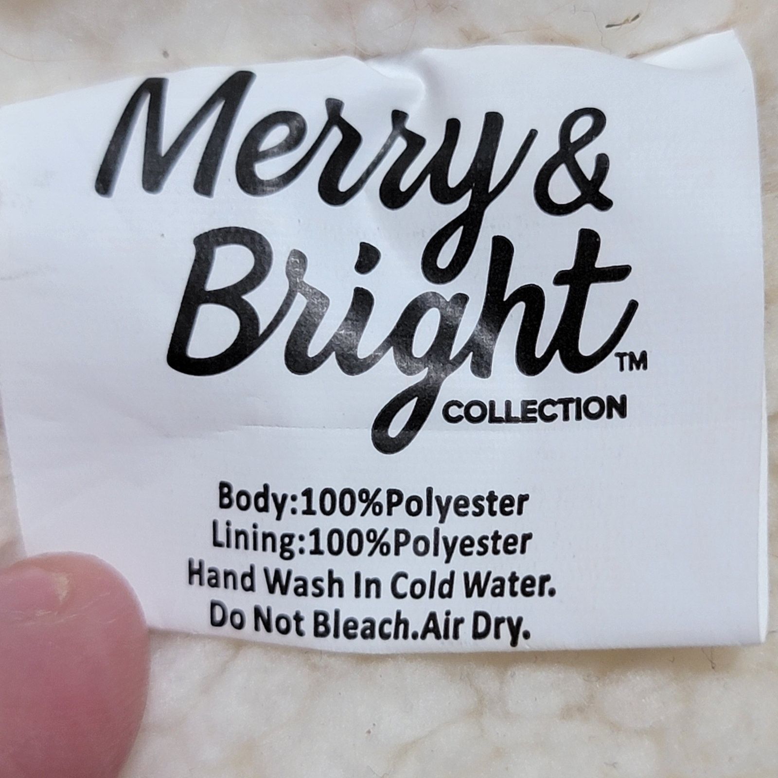 Other Merry & Bright Christmas Sherpa Dog Robe w/ Hood -Size Large Size ONE SIZE - 5 Thumbnail