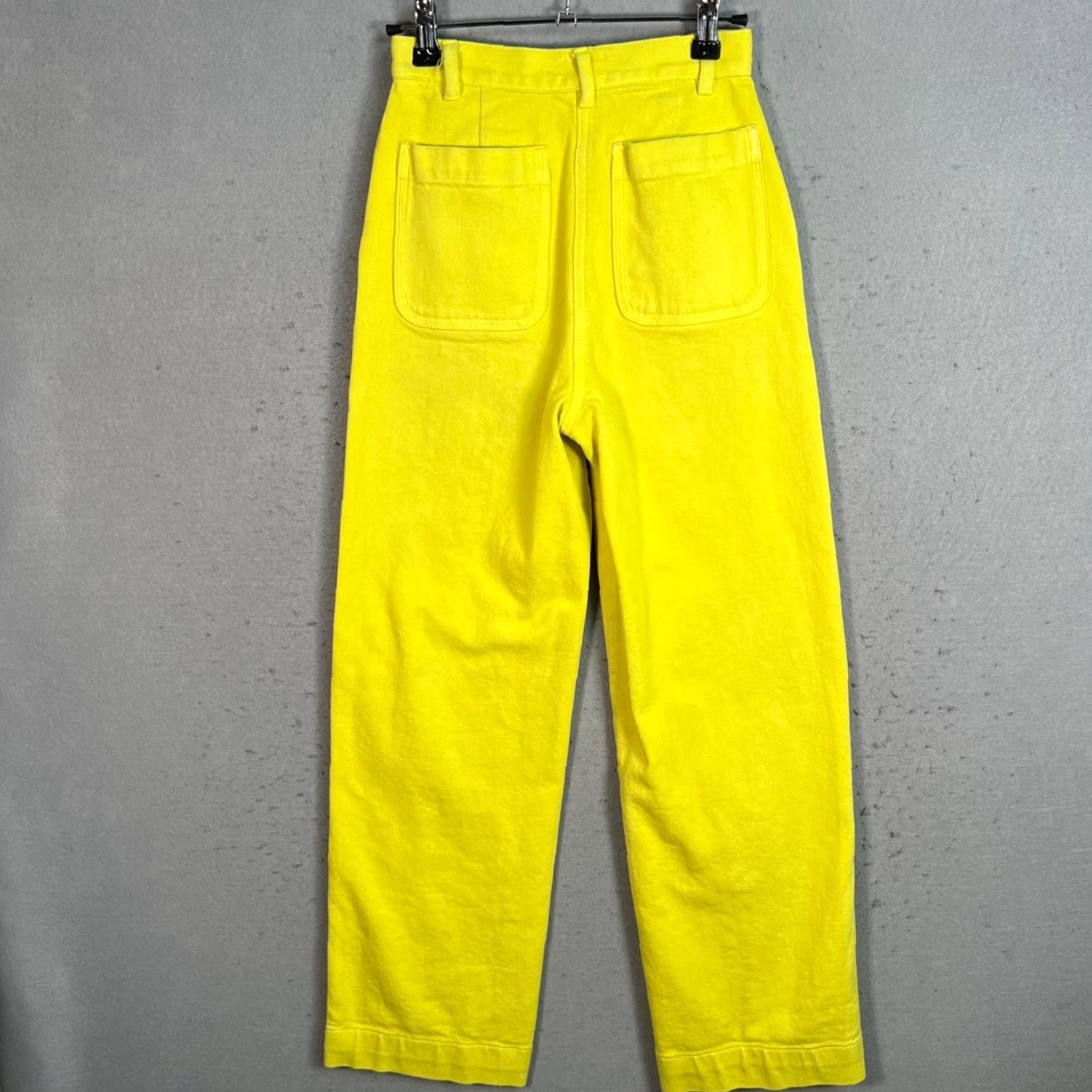 Vintage VINTAGE Wilfred Le Fou Yellow High-Waisted Straight-Leg Double Knee Pants 00 Womens Size 24" / US 00 / IT 34 - 2 Thumbnail