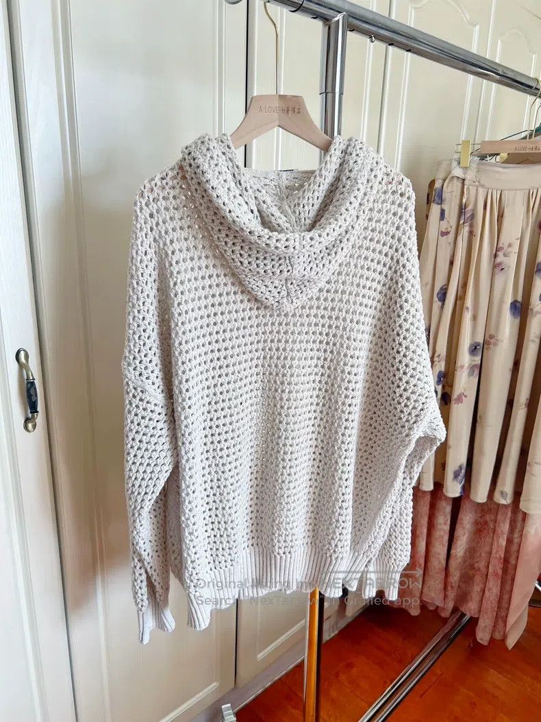 Brunello Cucinelli Brunello Cucinelli Sequin Knit Hoodie Size M / US 6-8 / IT 42-44 - 4 Thumbnail