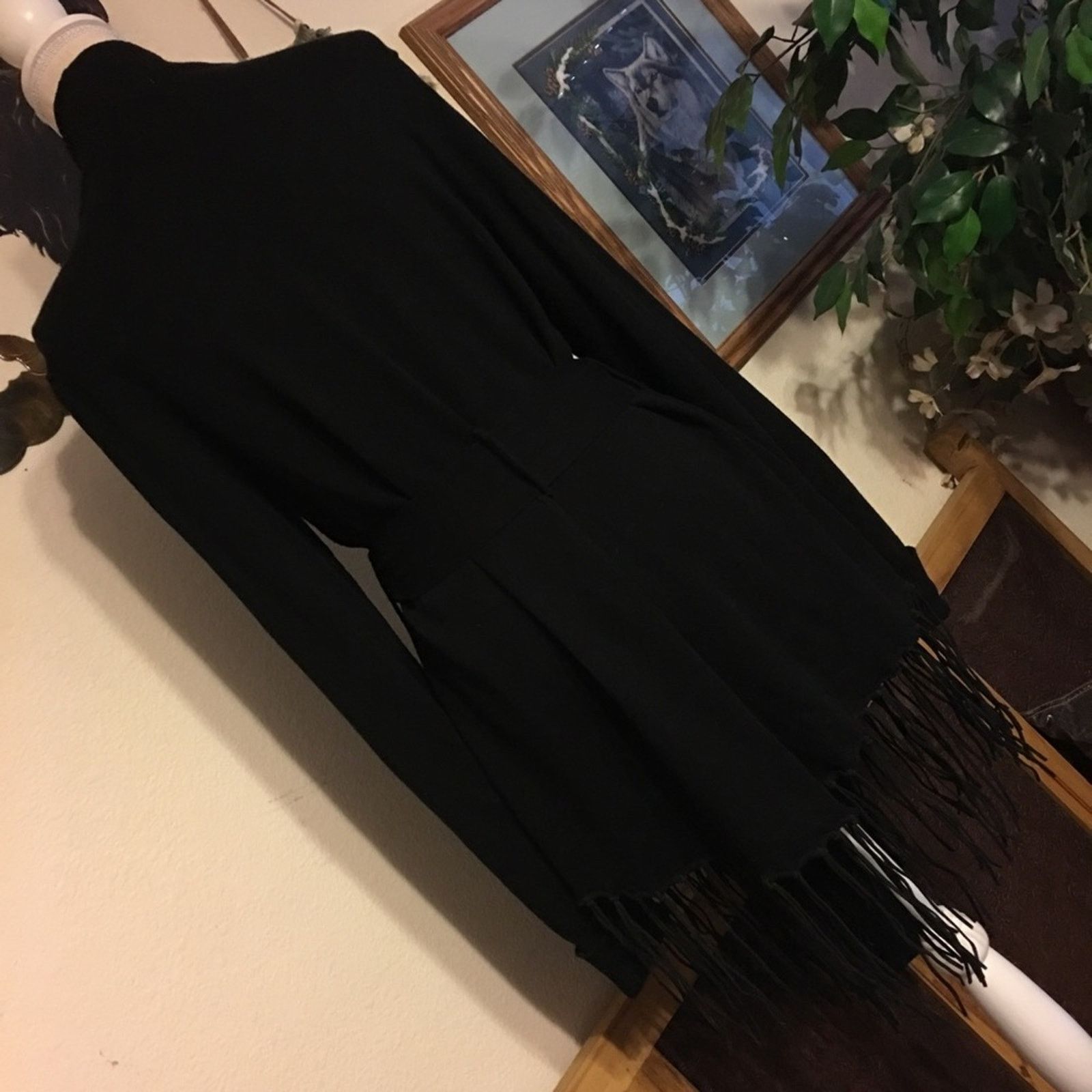 Other RXB black belted long jacket with fringe hem Size L / US 10 / IT 46 - 5 Thumbnail