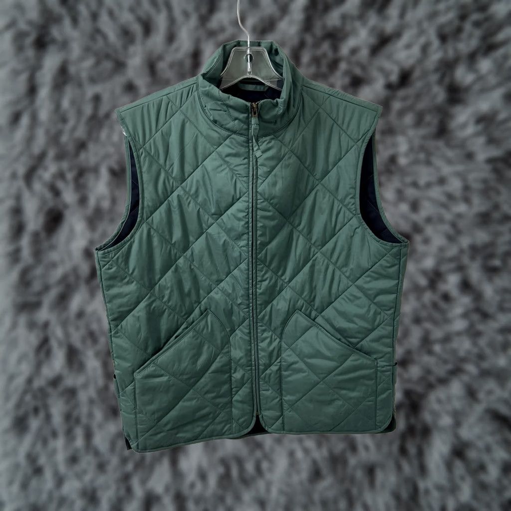 Vintage J Crew Re-Imagined Sussex Quilted Vest Mens M Green Full Zip Jacket Outerwear Size US M / EU 48-50 / 2 - 1 Thumbnail
