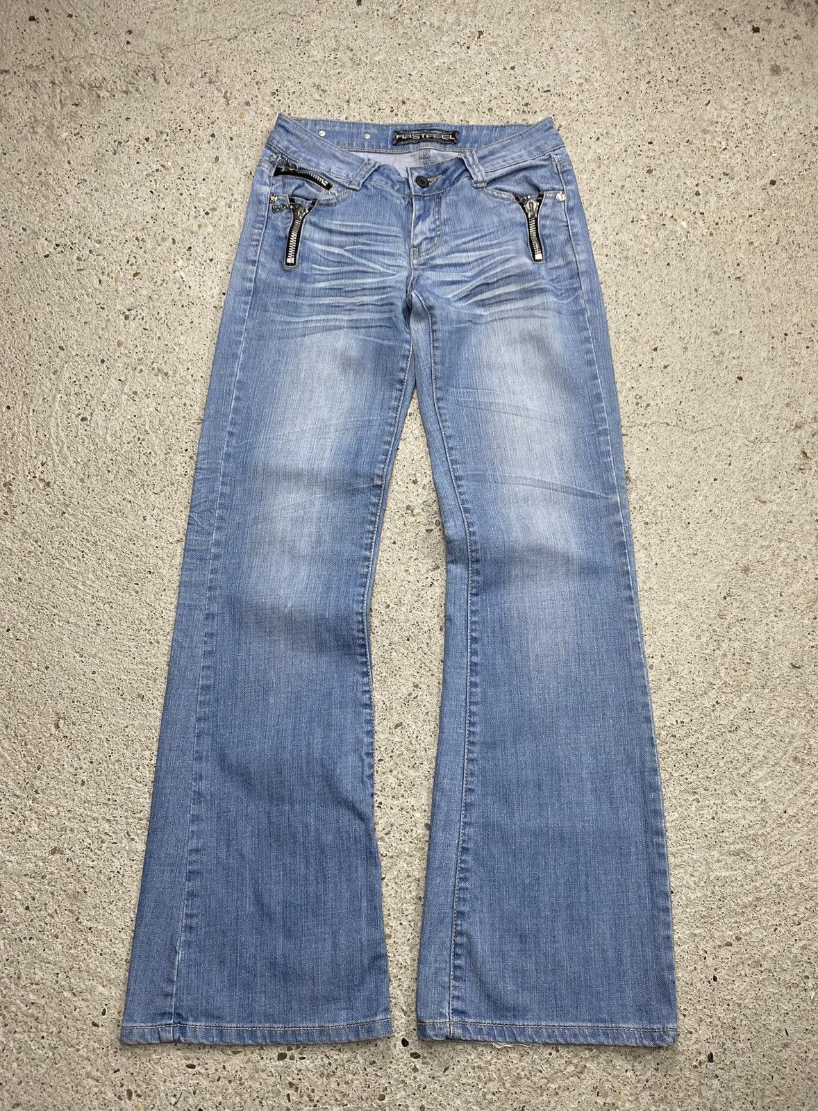 Japanese Brand Vintage japan style bootcut flared jeans metal y2k Size 27" / US 4 / IT 40 - 1 Thumbnail